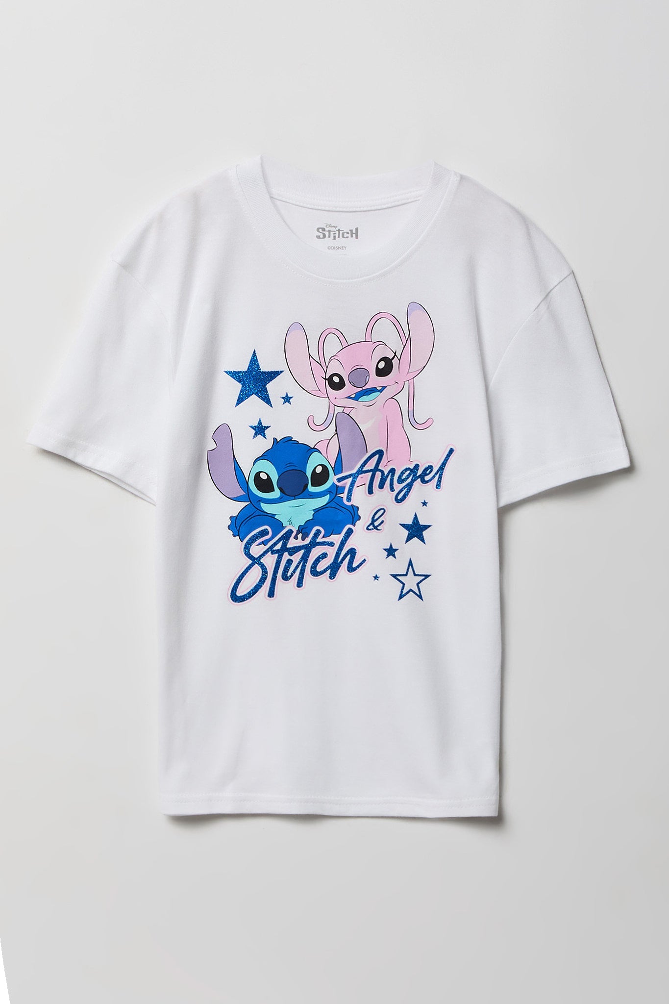 Girls Stitch & Angel Graphic T-Shirt