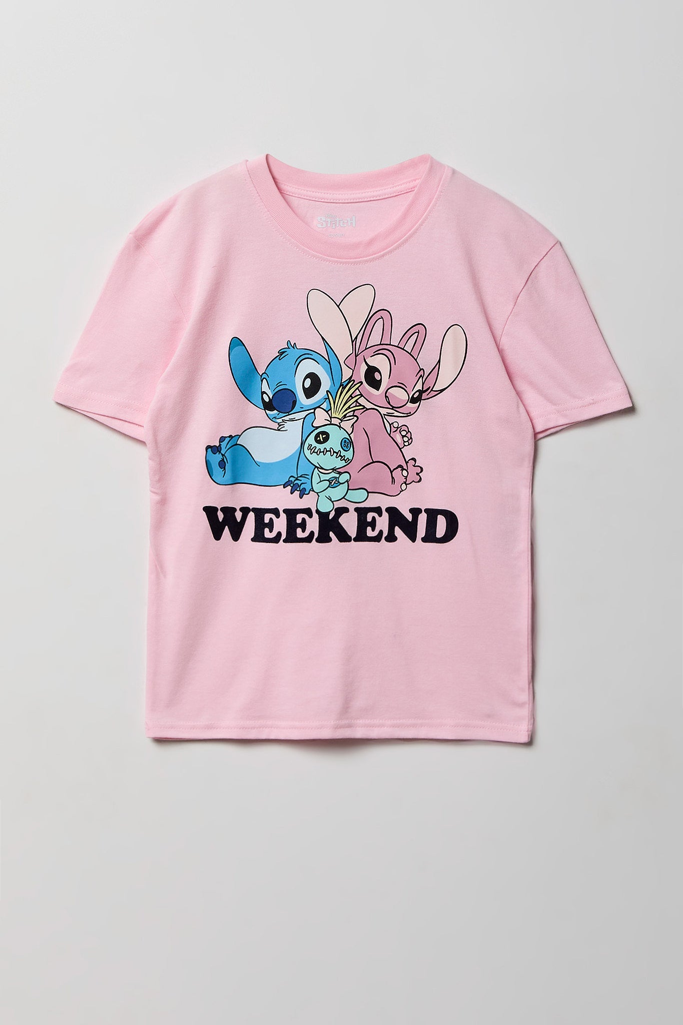 Girls Stitch & Angel Graphic T-Shirt