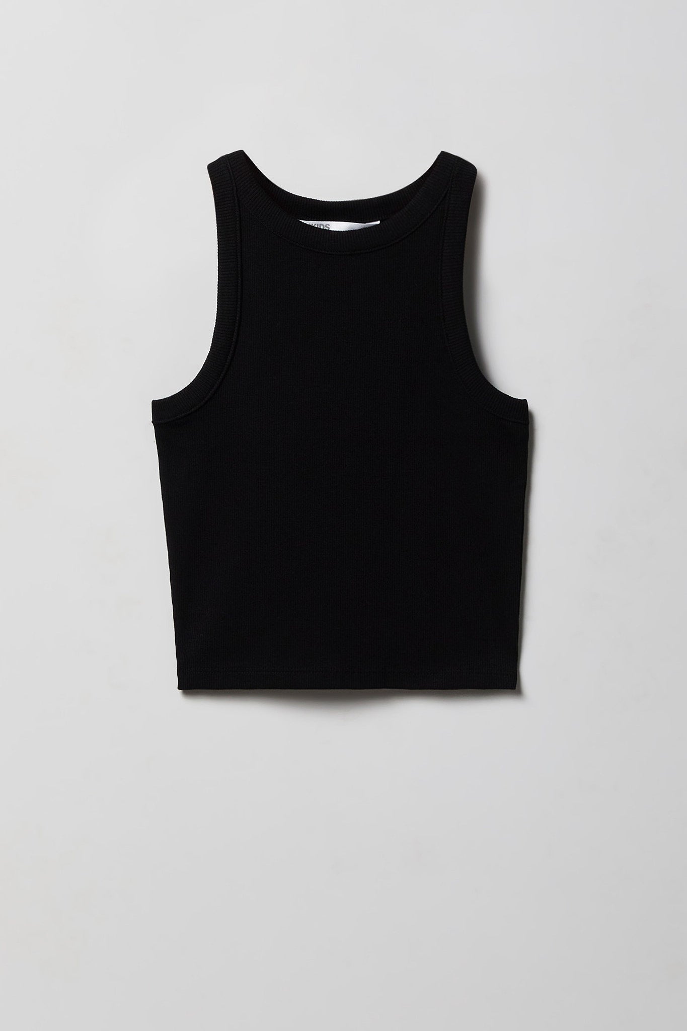 Girls Ribbed High Neck Tank