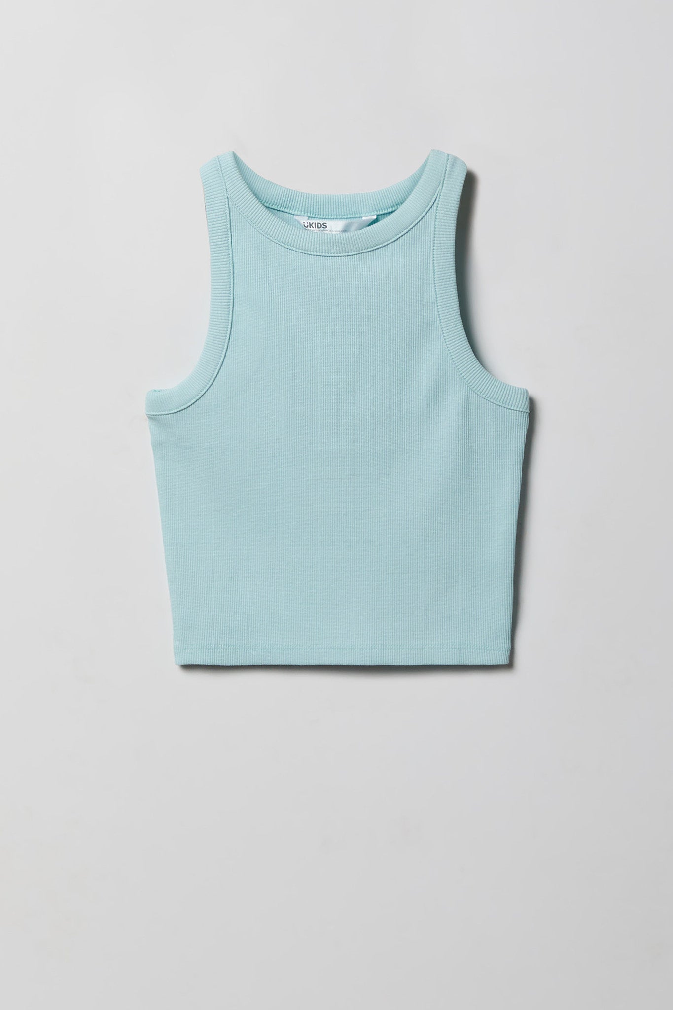 Girls Ribbed High Neck Tank