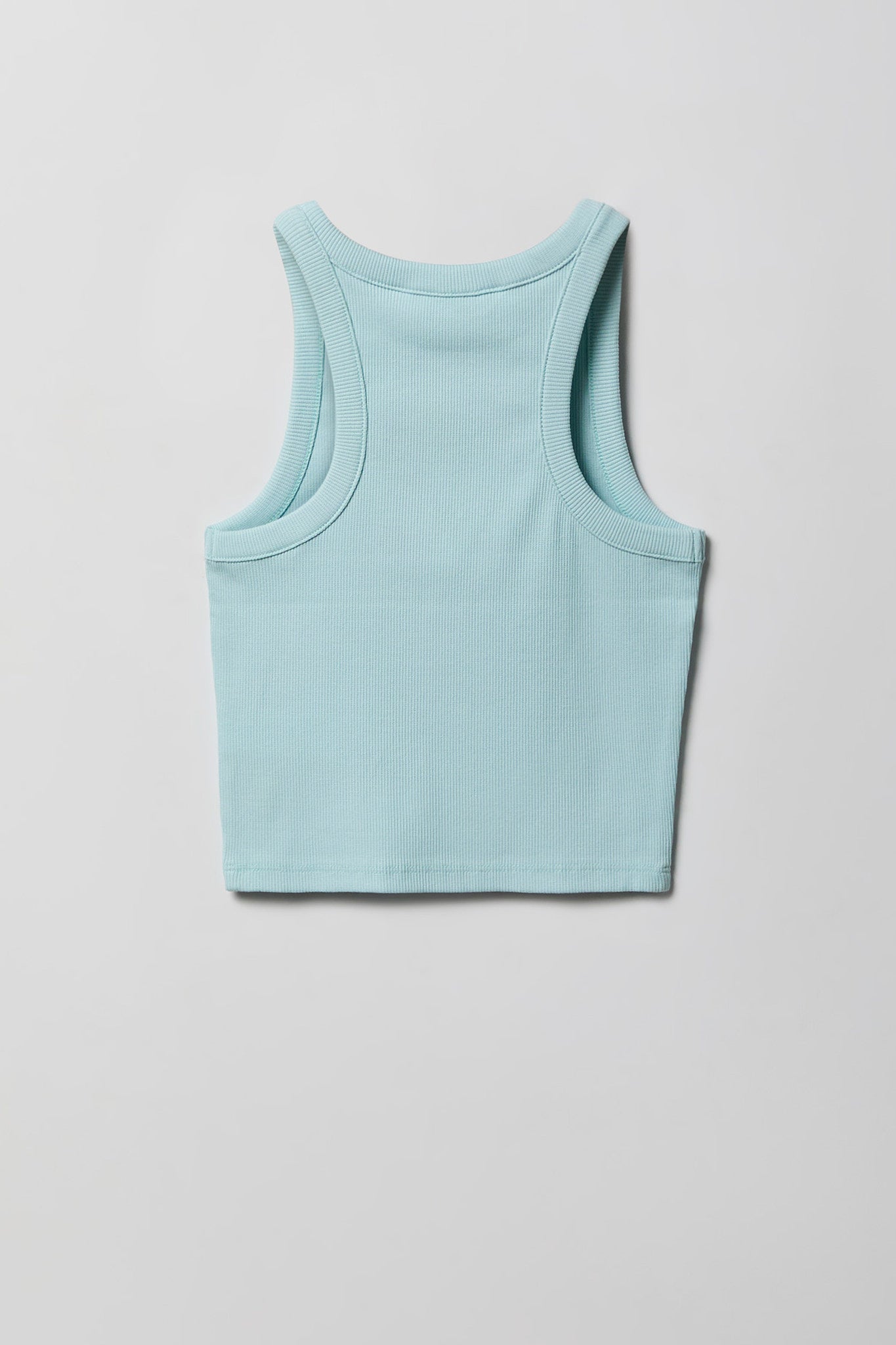 Girls Ribbed High Neck Tank