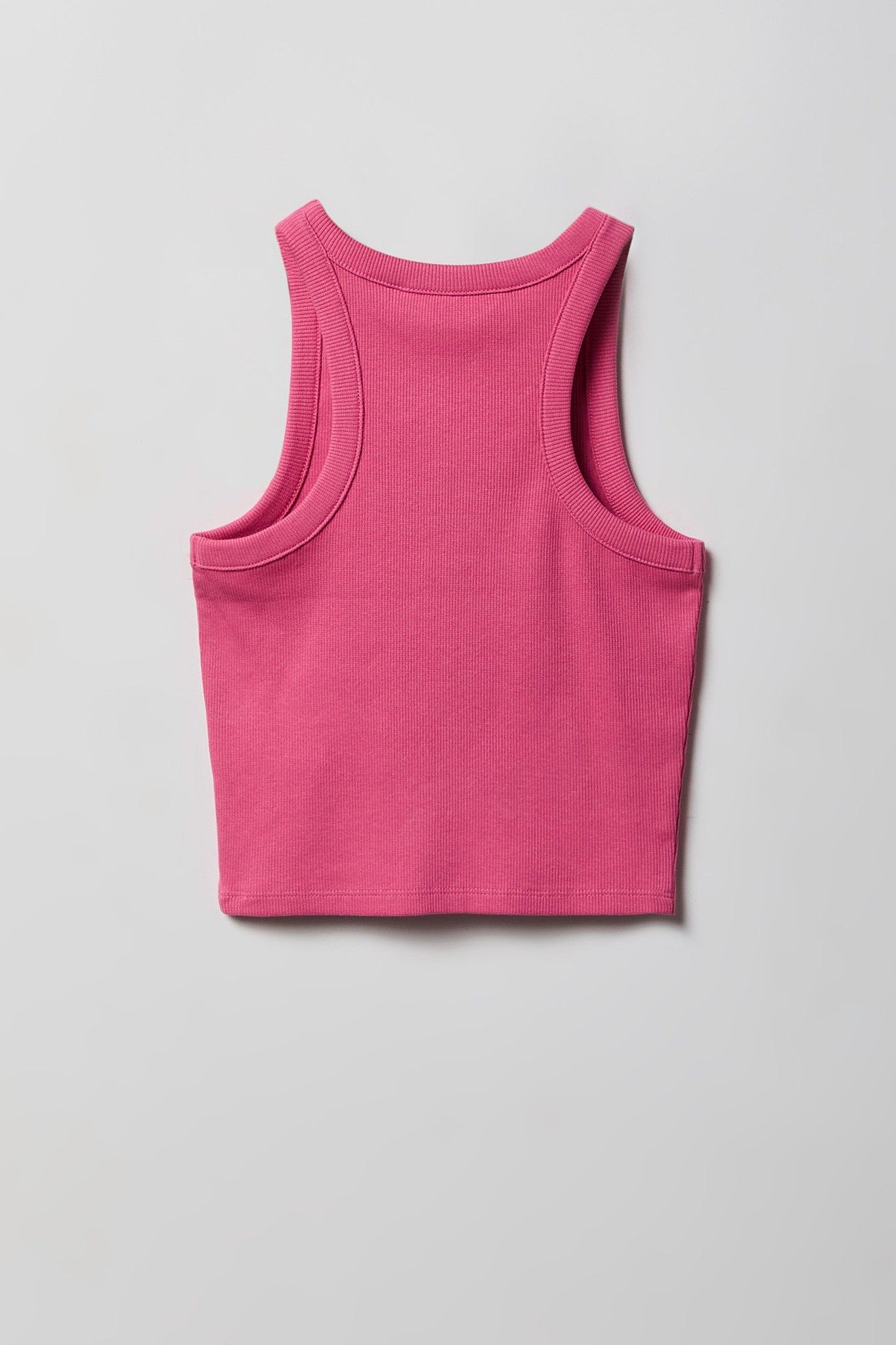 Girls Ribbed High Neck Tank