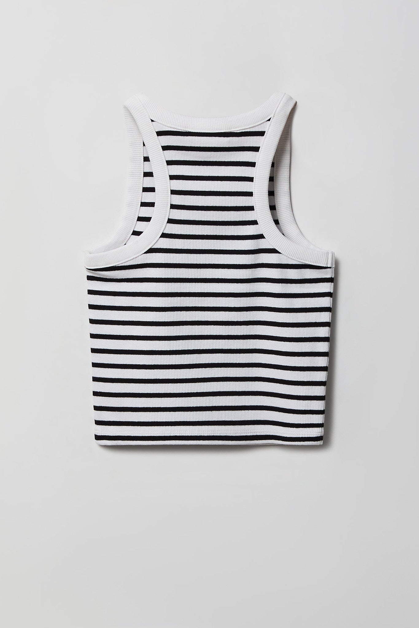 Girls Printed Ribbed High Neck Tank