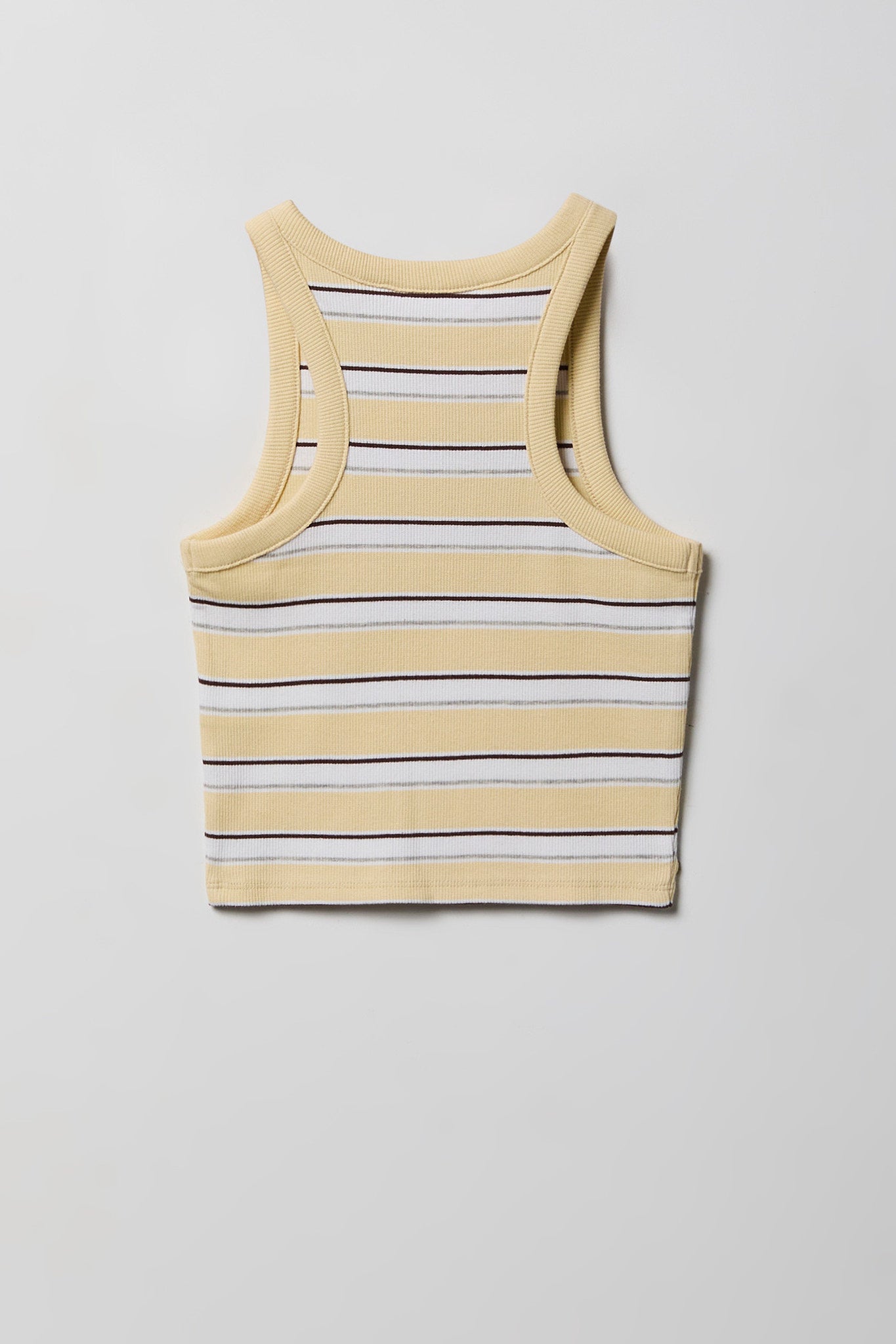 Girls Printed Ribbed High Neck Tank