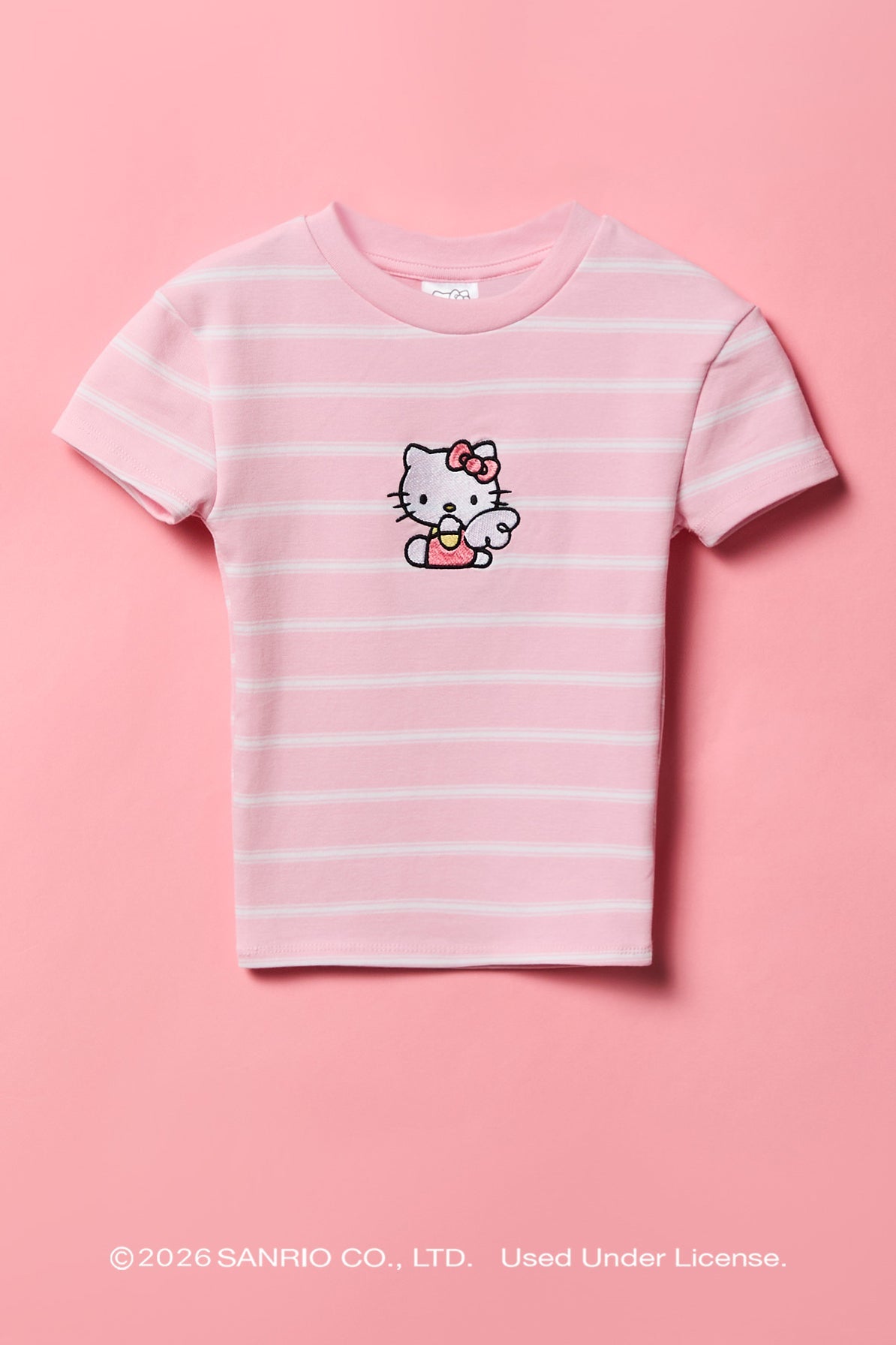 Hello Kitty®  Girls Embroidered T-Shirt