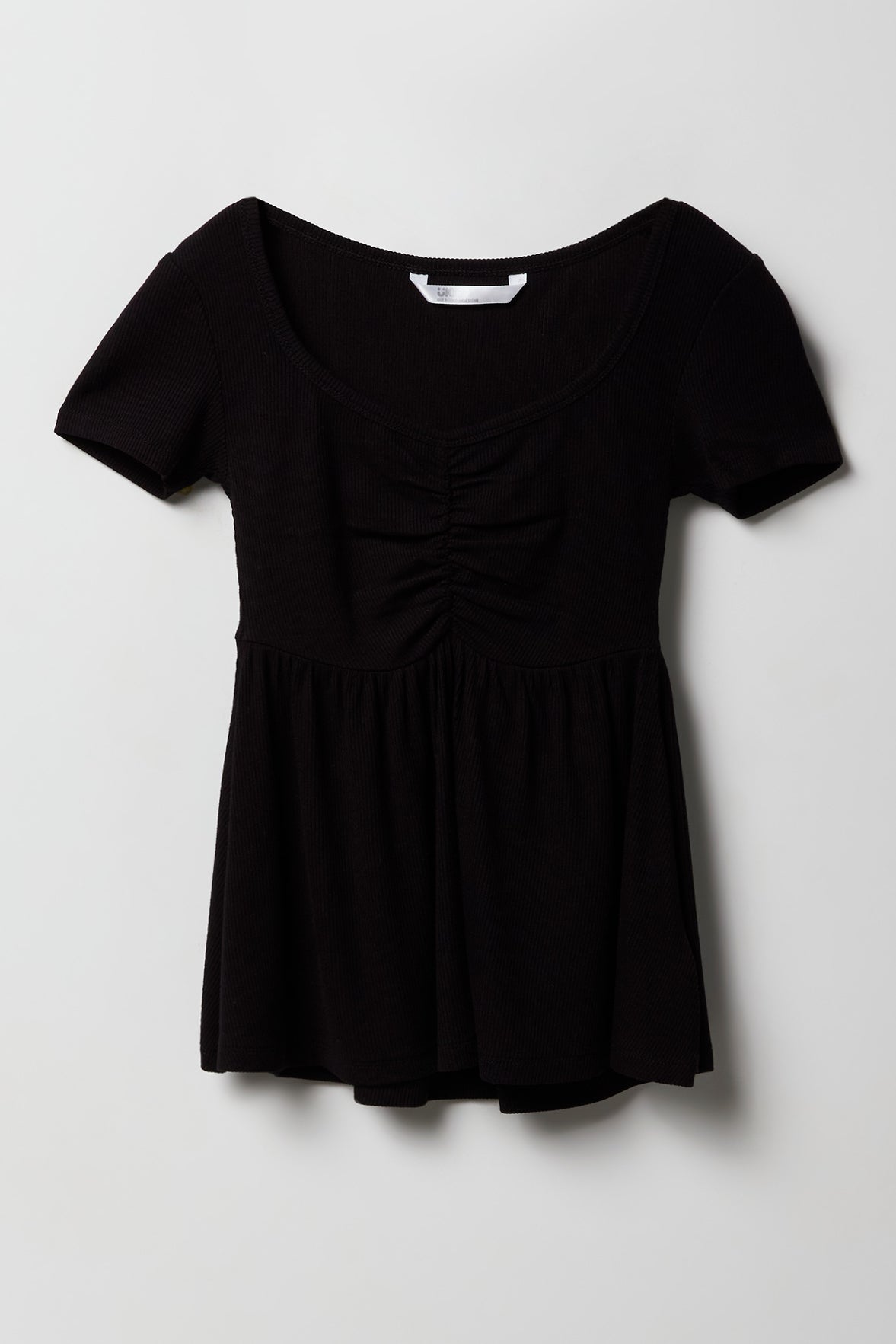 Girls Ribbed Front Cinched Top