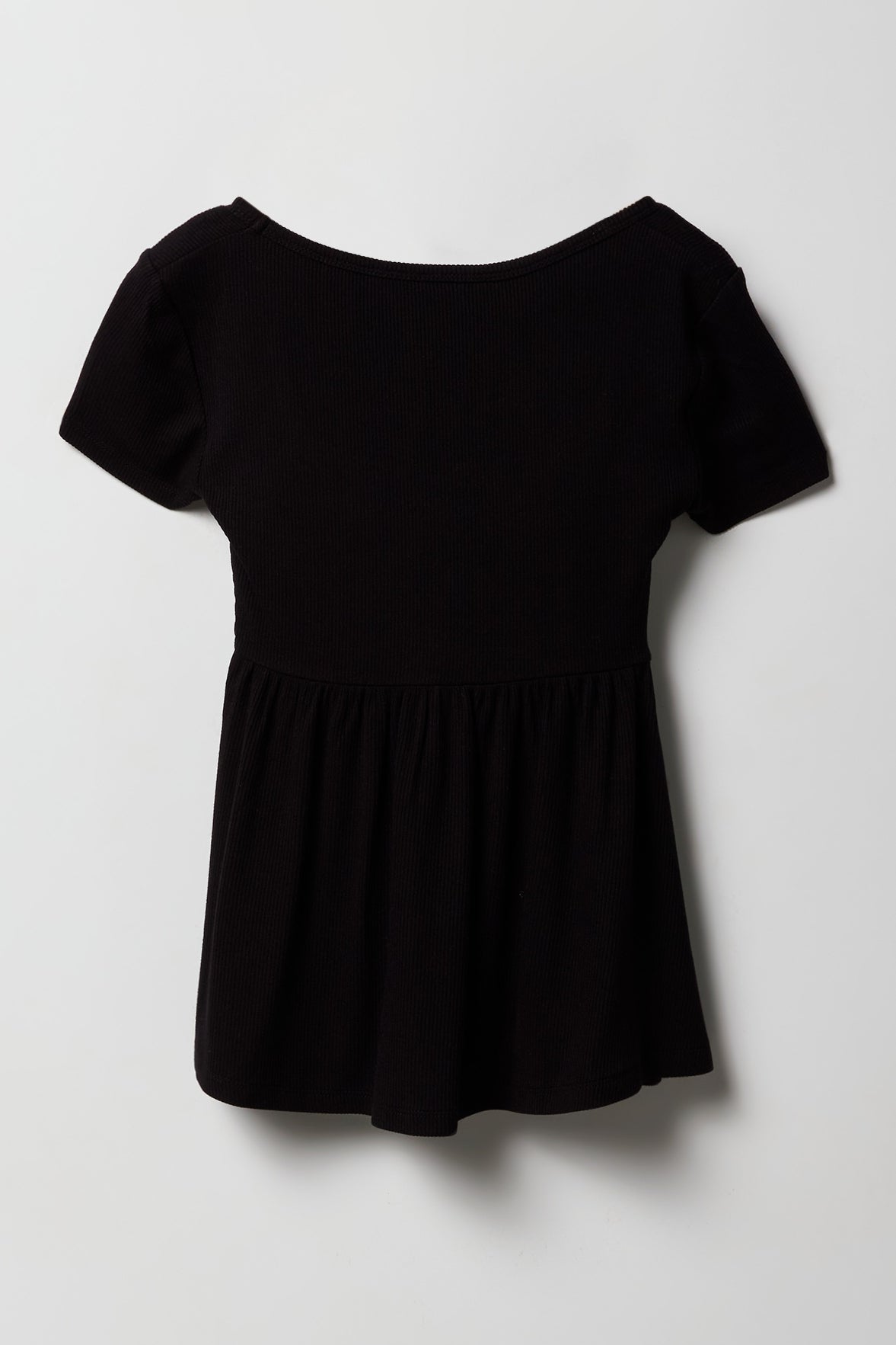 Girls Ribbed Front Cinched Top