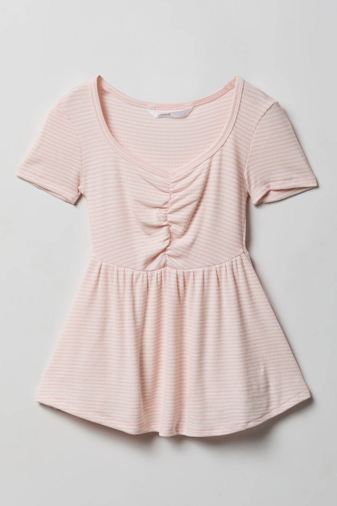 Girls Ribbed Front Cinched Top