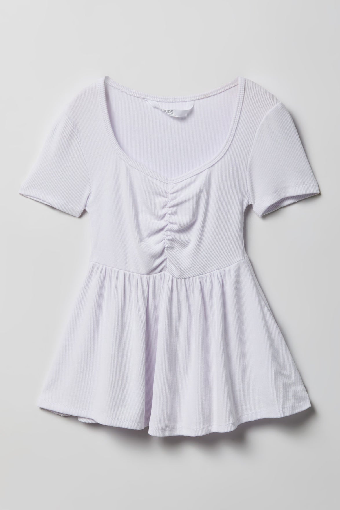 Girls Ribbed Front Cinched Top