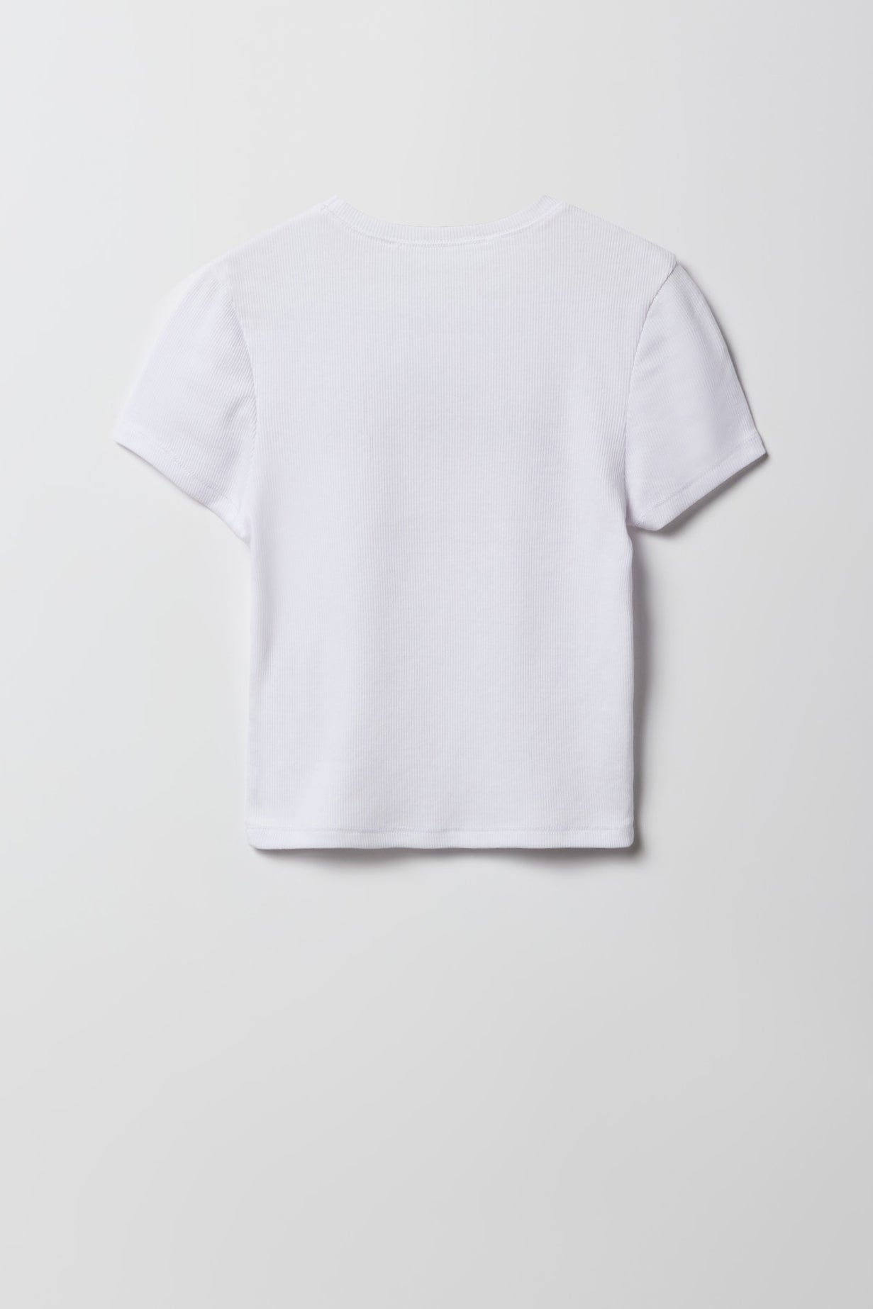 Girls Ribbed Embroidered T-Shirt