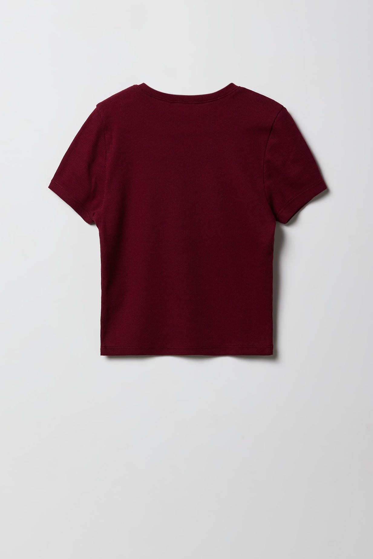 Girls Ribbed Embroidered T-Shirt