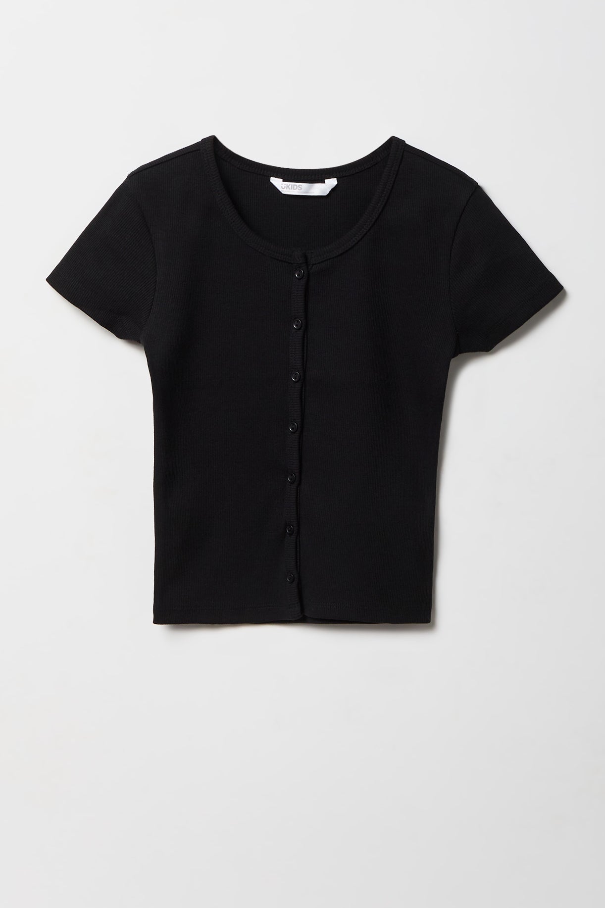 Girls Ribbed Button-Up Cardigan