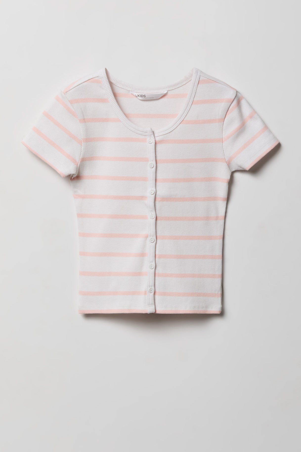 Girls Ribbed Button-Up Cardigan