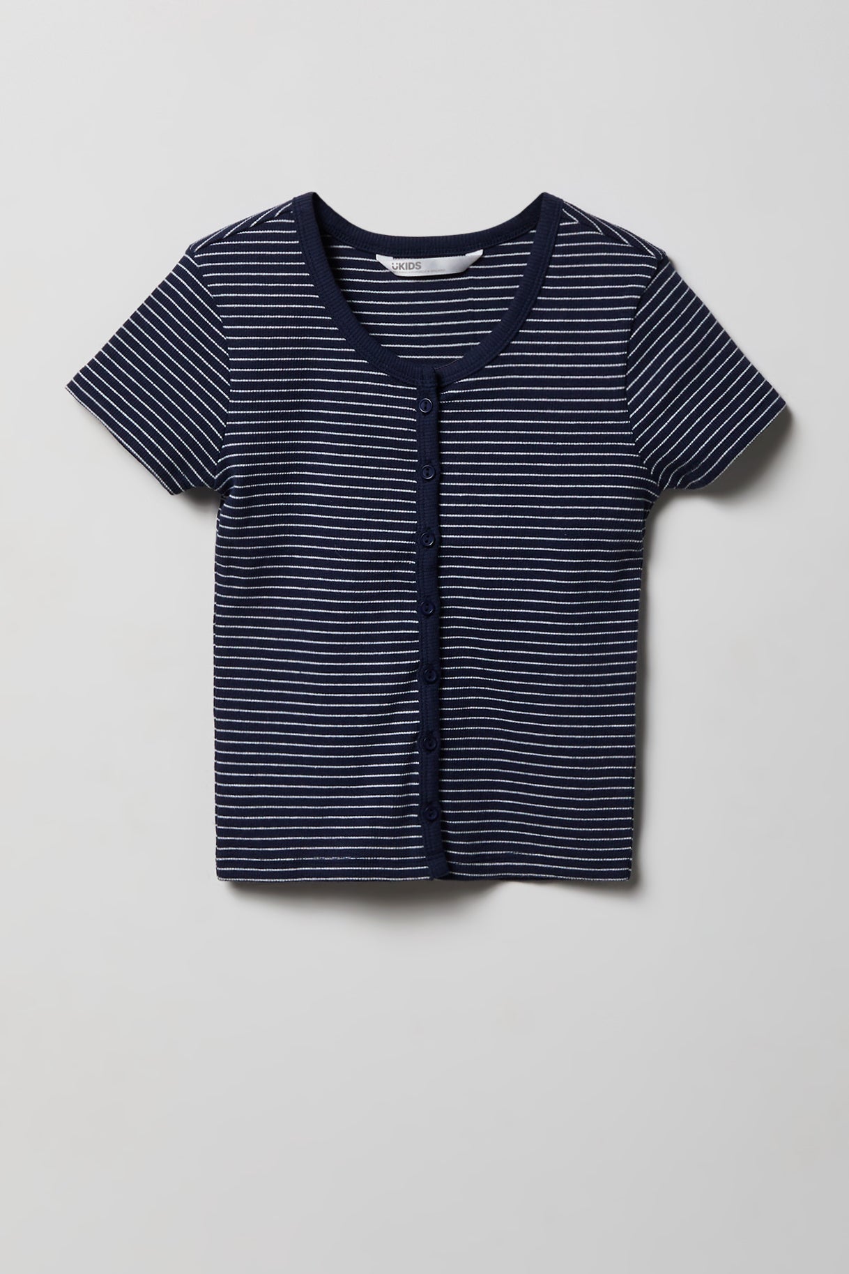 Girls Ribbed Button-Up Cardigan