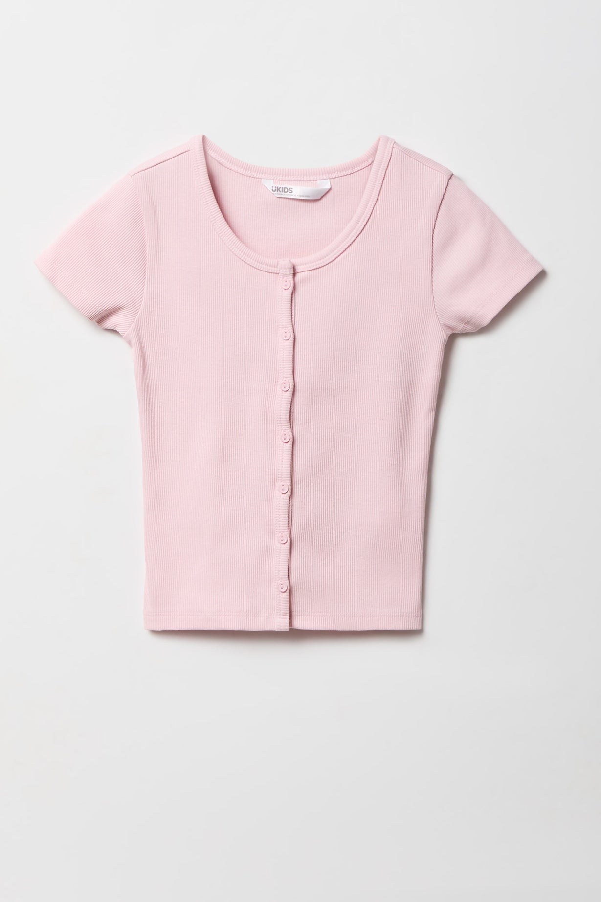 Girls Ribbed Button-Up Cardigan