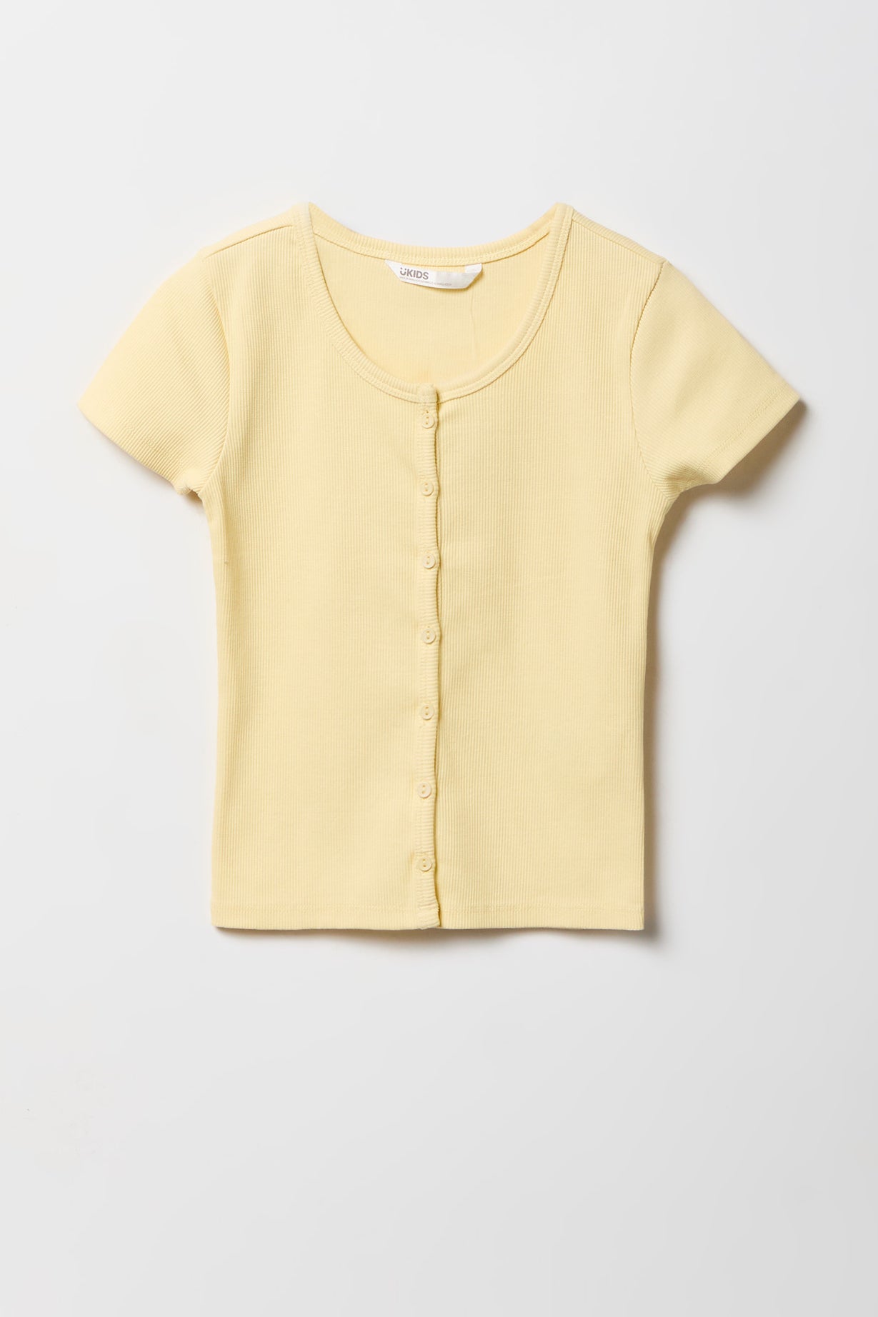 Girls Ribbed Button-Up Cardigan