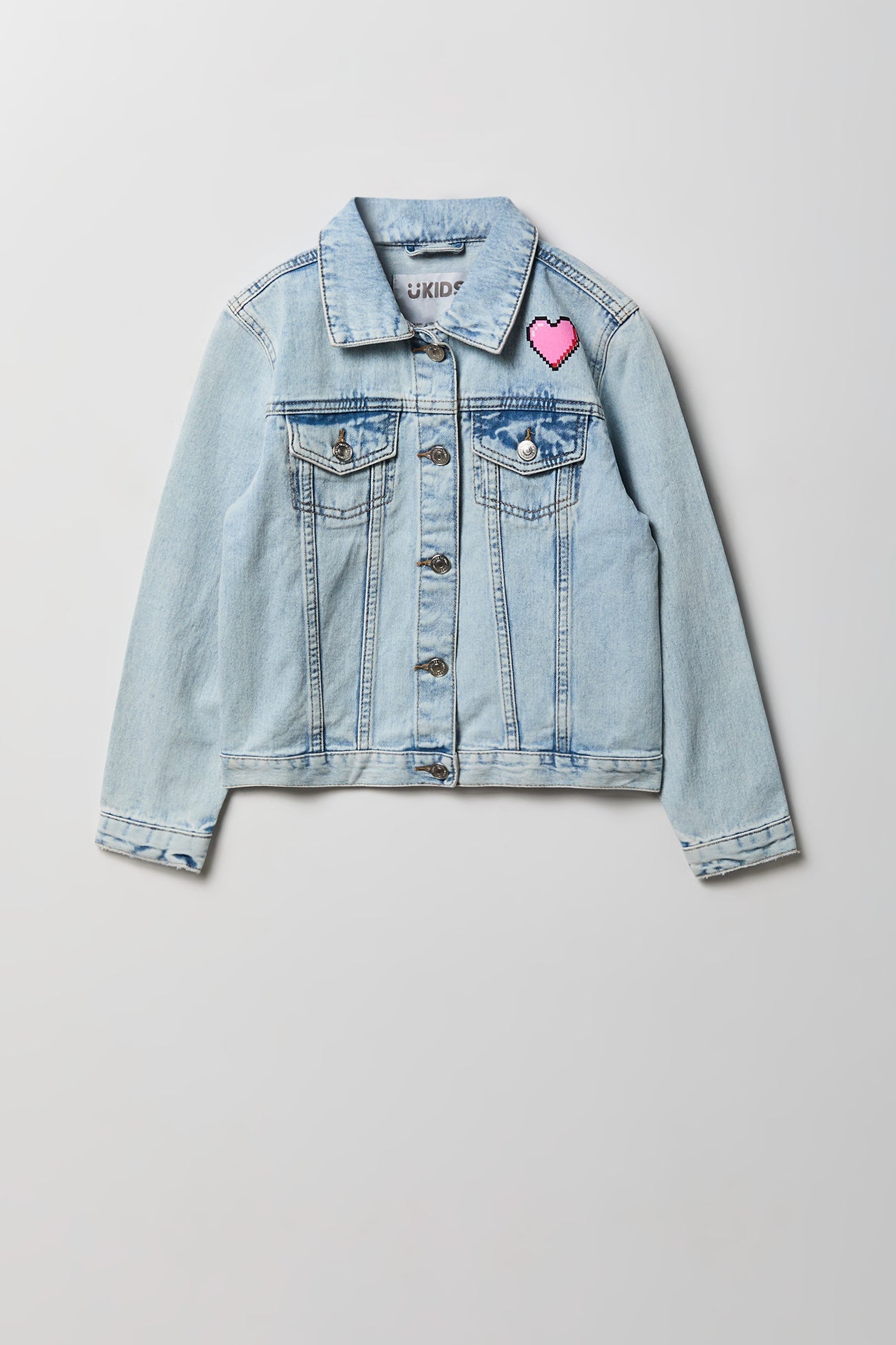 Girls Graphic Denim Jacket