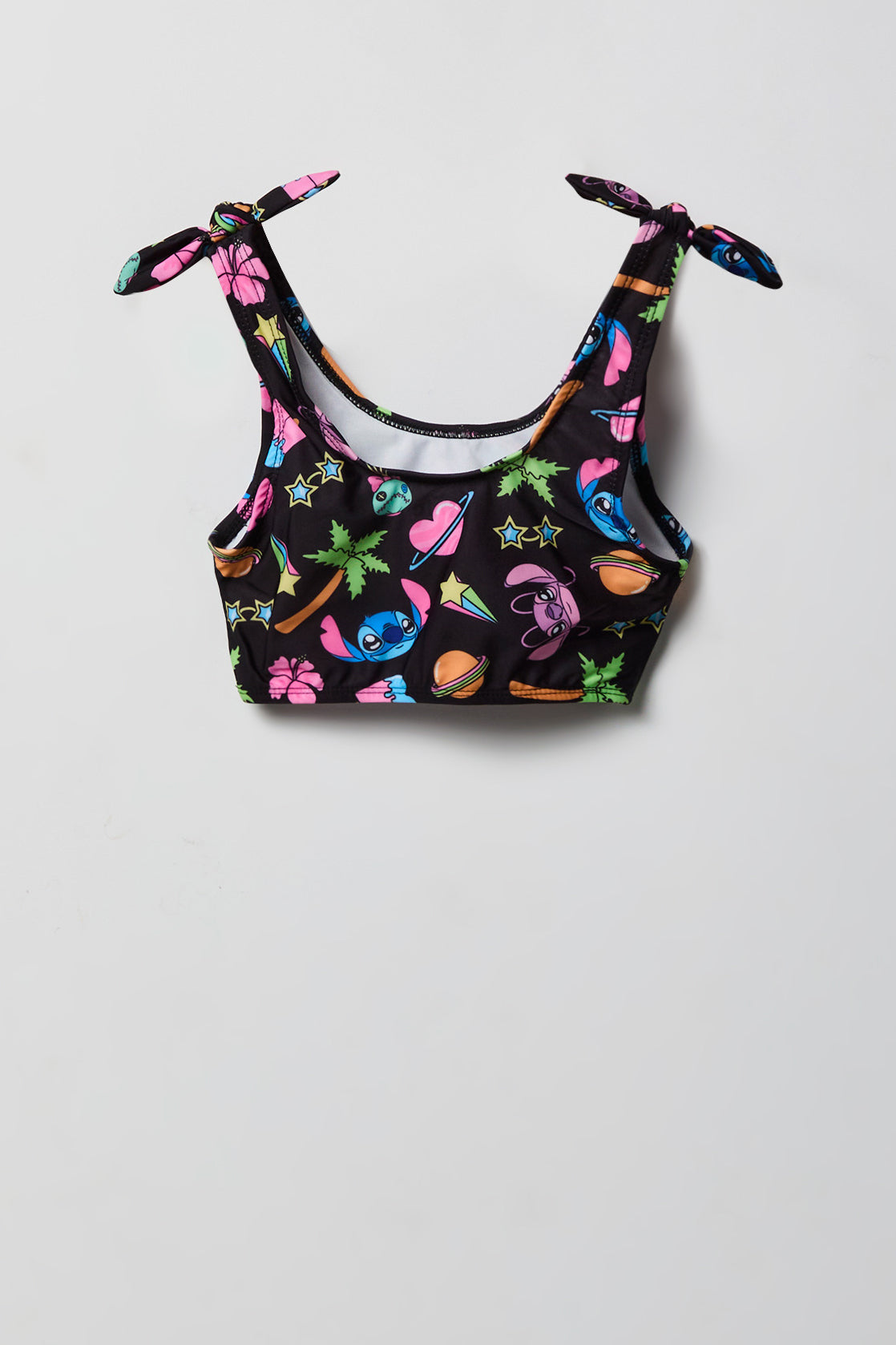 Girls Stitch & Angel Print 2 Piece Swimsuit