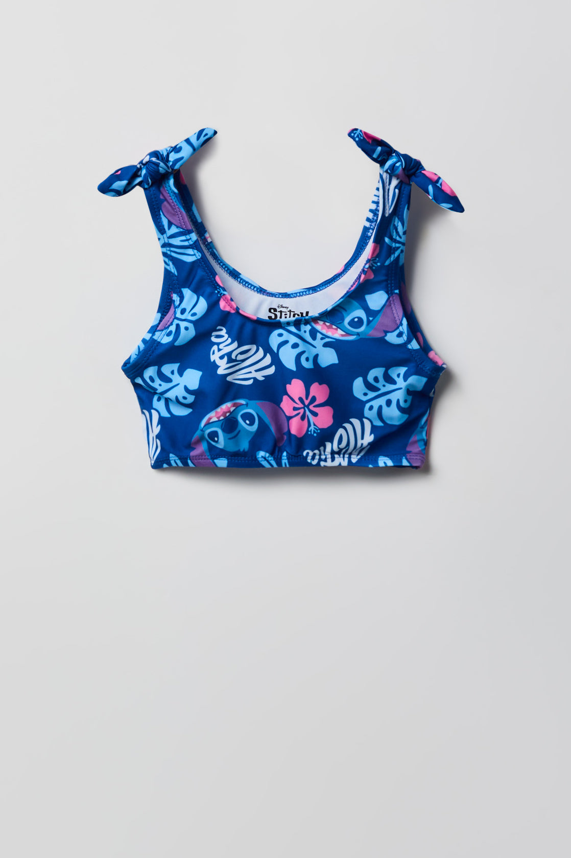 Girls Stitch & Angel Print 2 Piece Swimsuit
