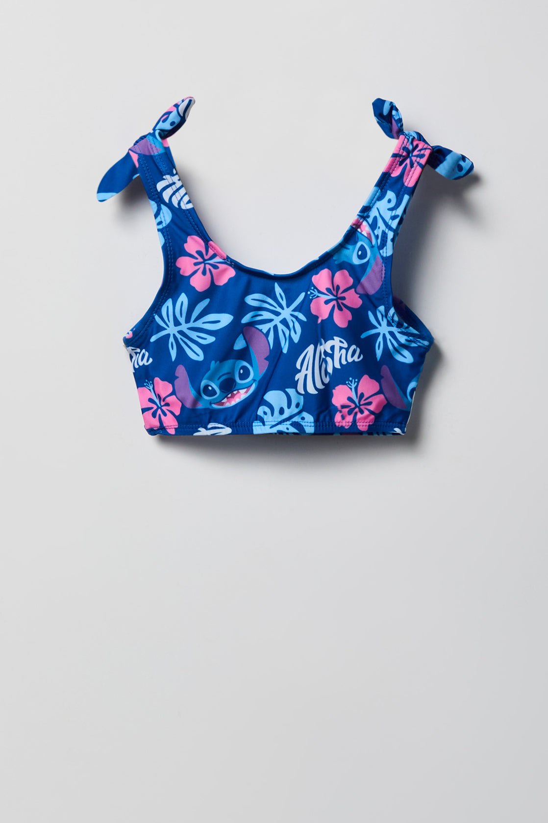 Girls Stitch & Angel Print 2 Piece Swimsuit