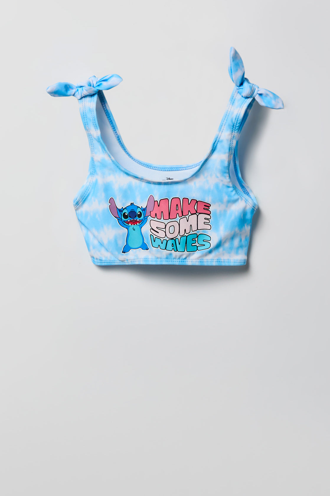 Girls Stitch & Angel Print 2 Piece Swimsuit