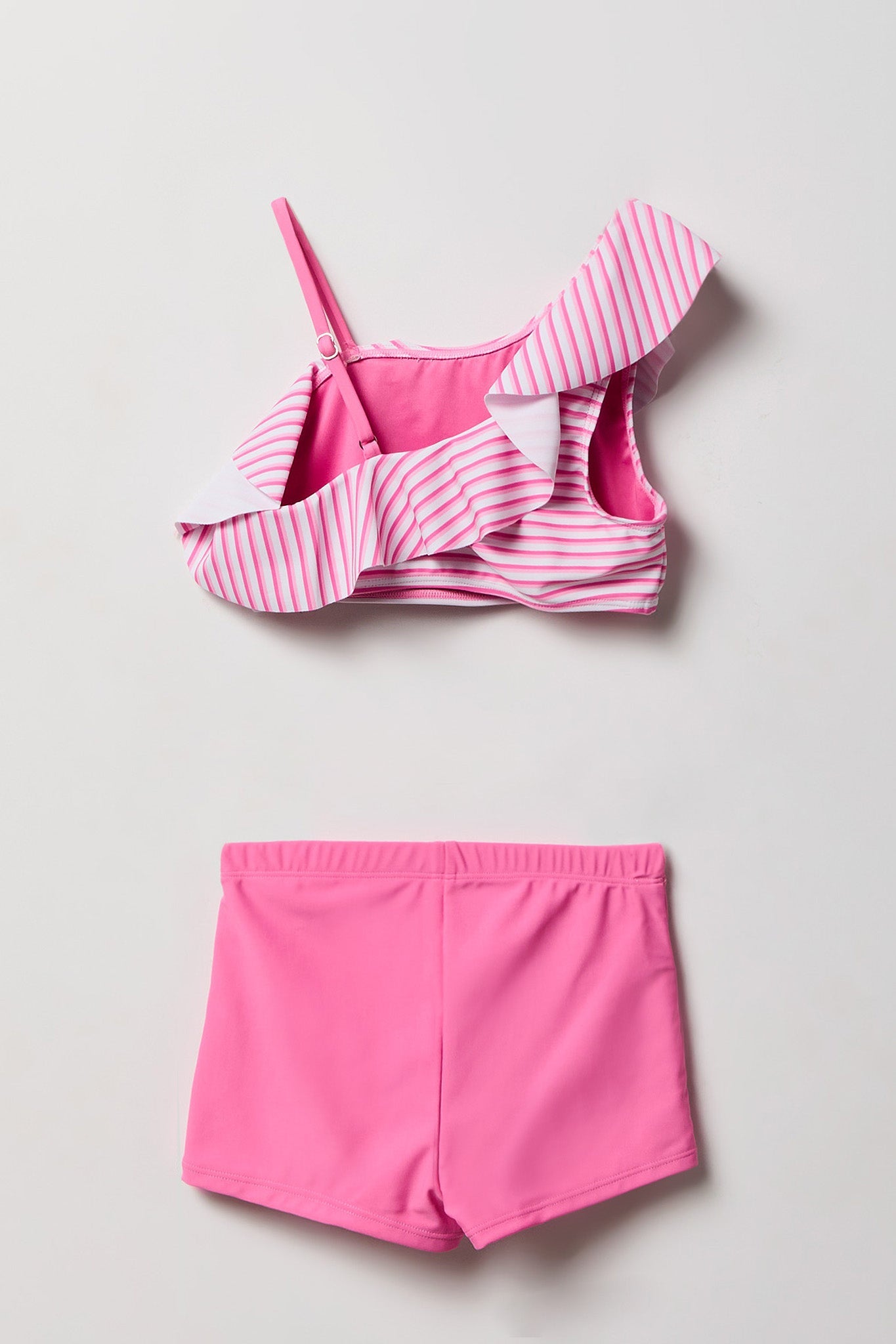 Girls One Shoulder Top & Short Swim Set