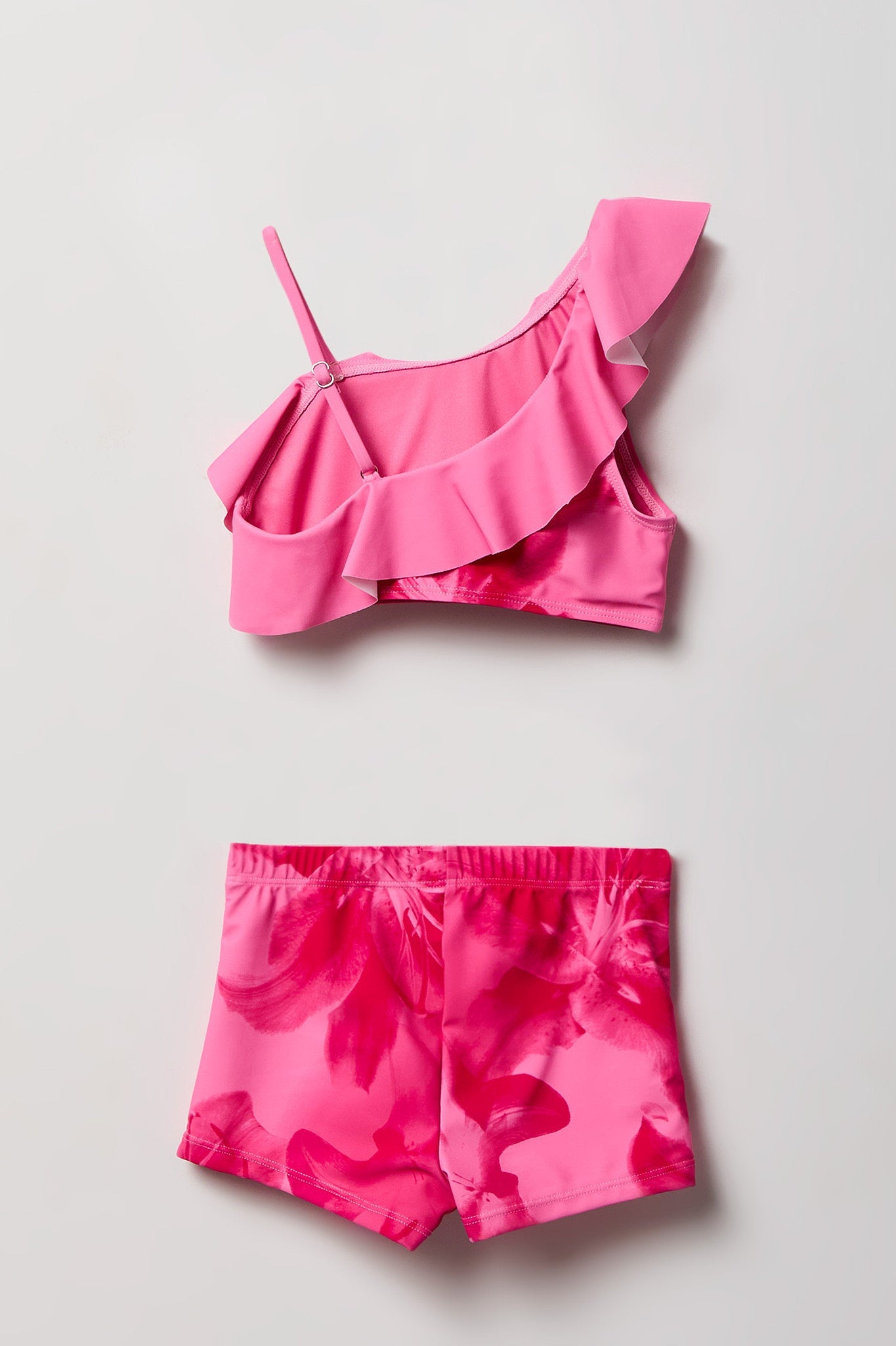 Girls One Shoulder Top & Short Swim Set