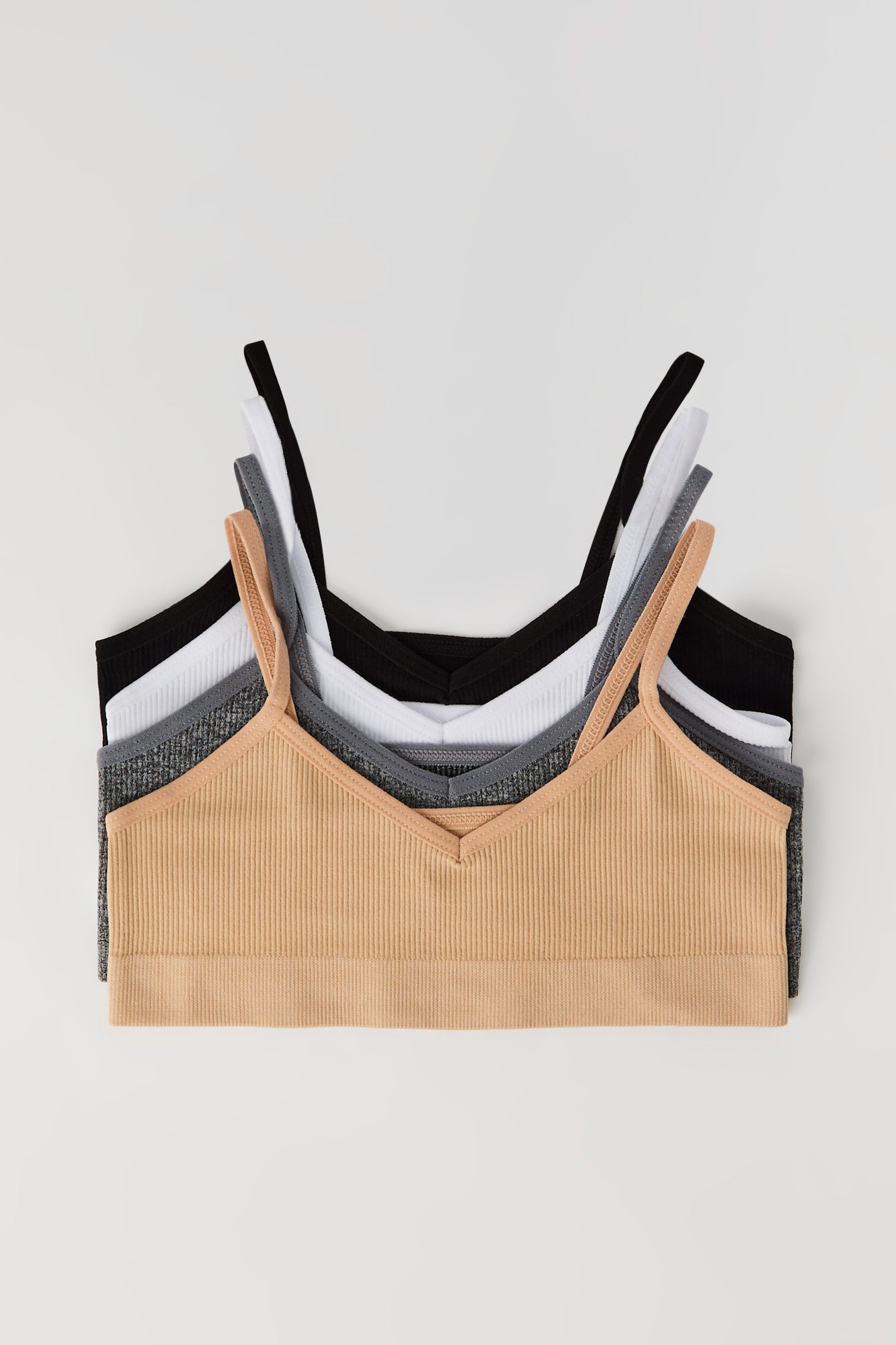 Girls Seamless Ribbed Bralette (4 Pack)