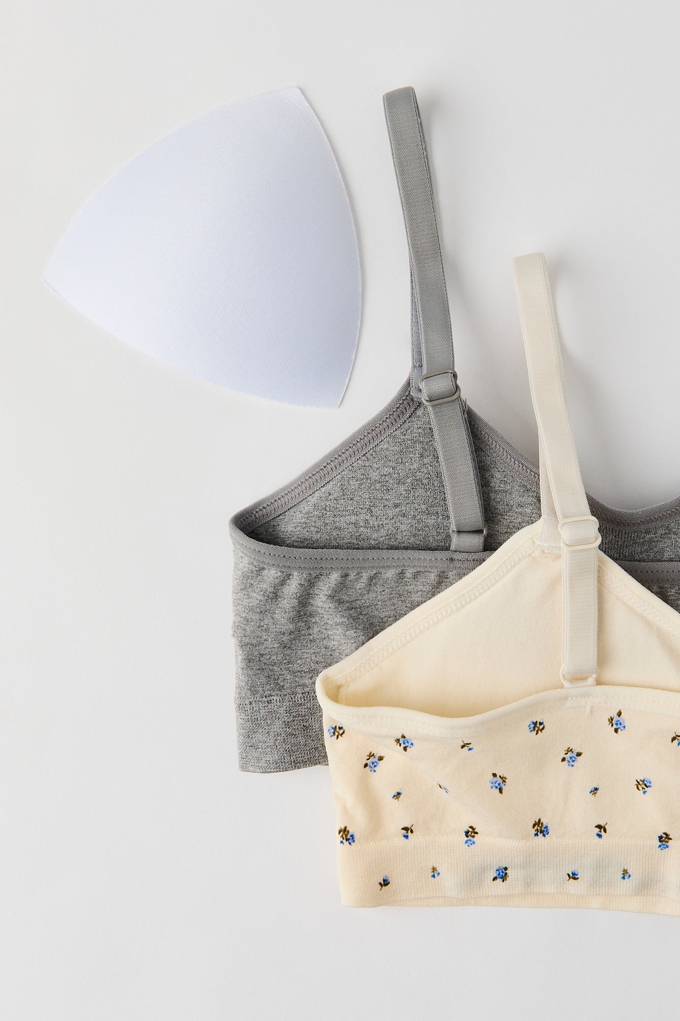 Girls Seamless Solid & Printed Bralette (2 Pack)