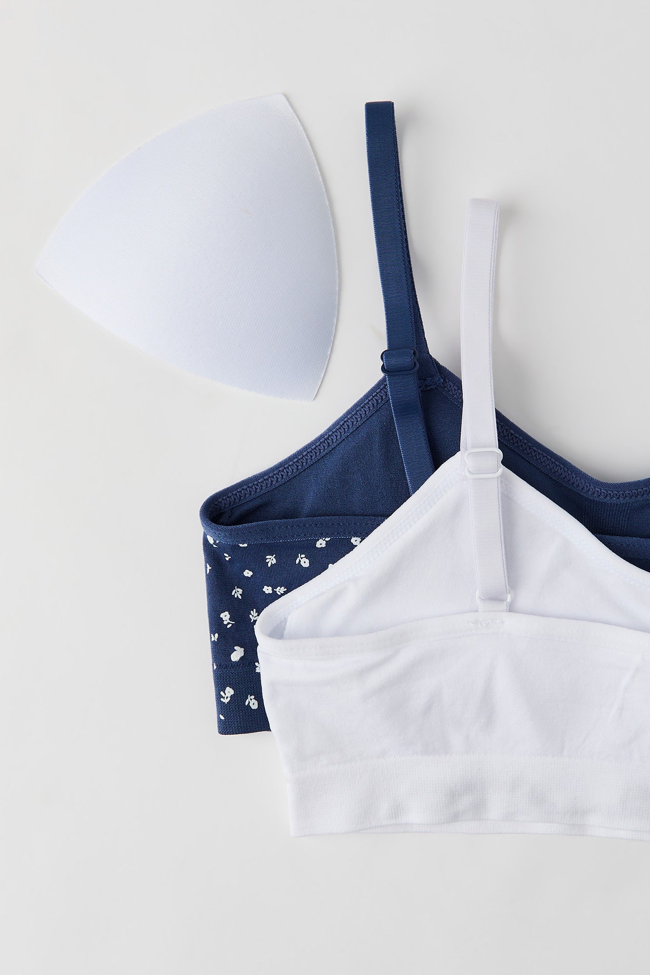 Girls Seamless Solid & Printed Bralette (2 Pack)