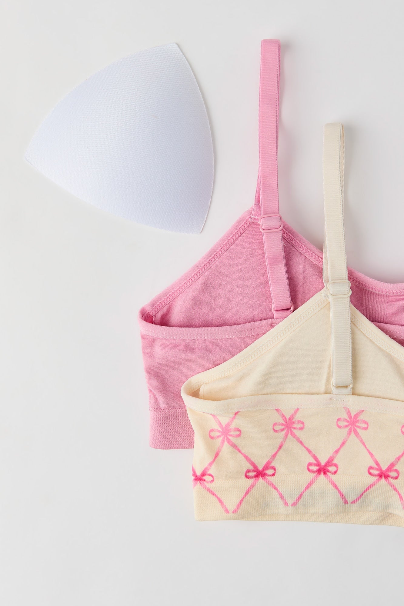 Girls Seamless Solid & Printed Bralette (2 Pack)