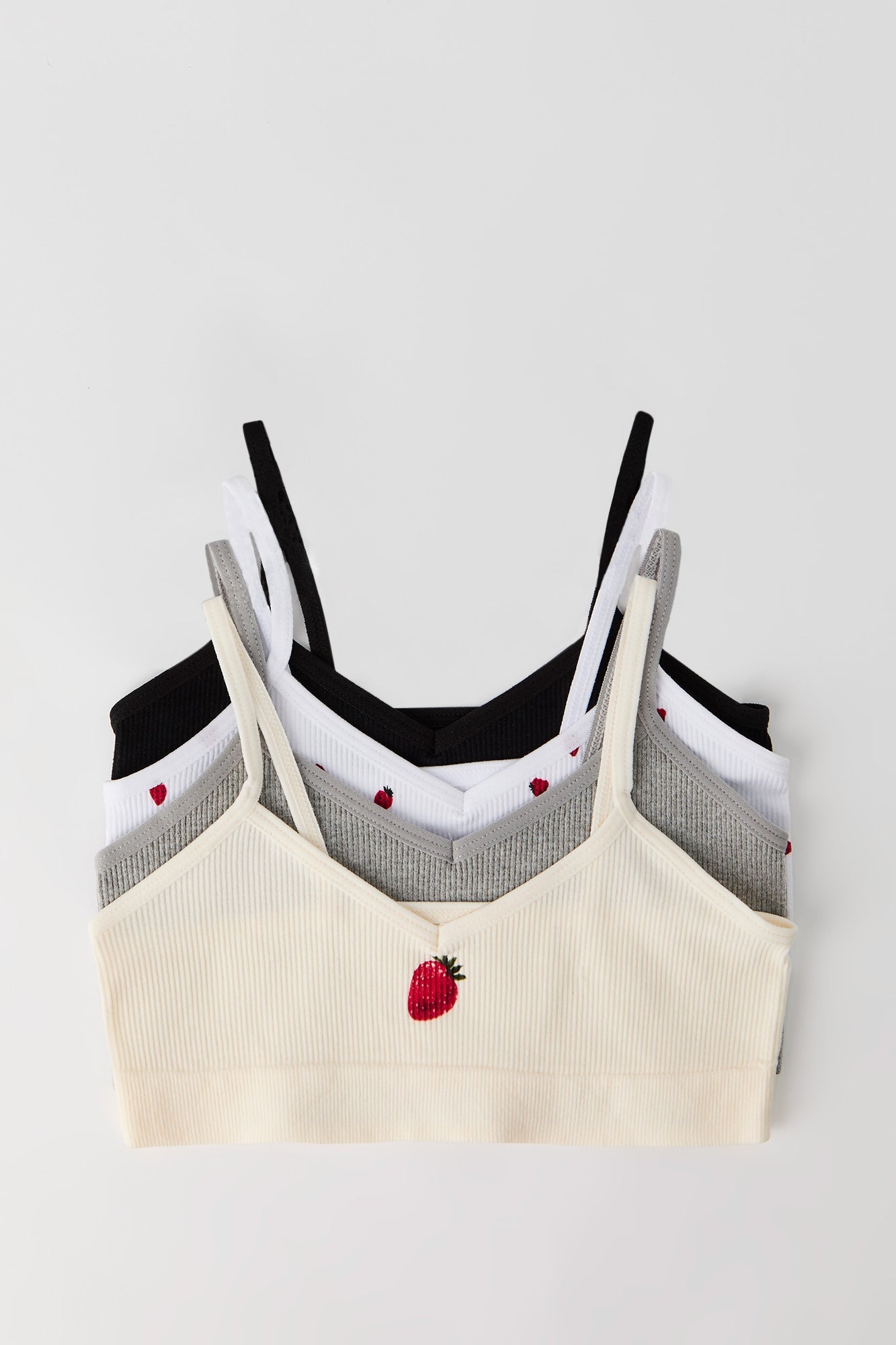 Girls Seamless Ribbed Bralette (4 Pack)