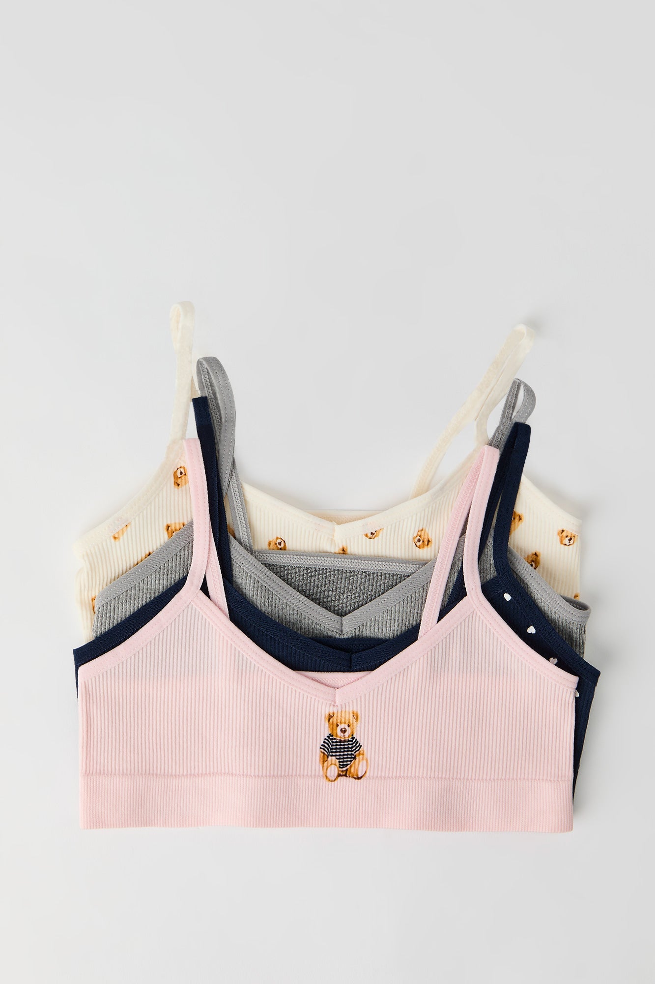 Girls Seamless Ribbed Bralette (4 Pack)