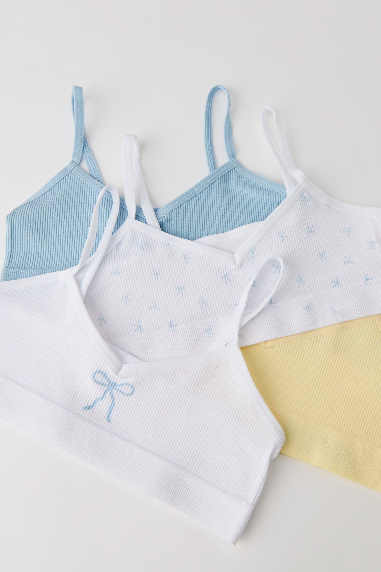 Girls Seamless Ribbed Bralette (4 Pack)
