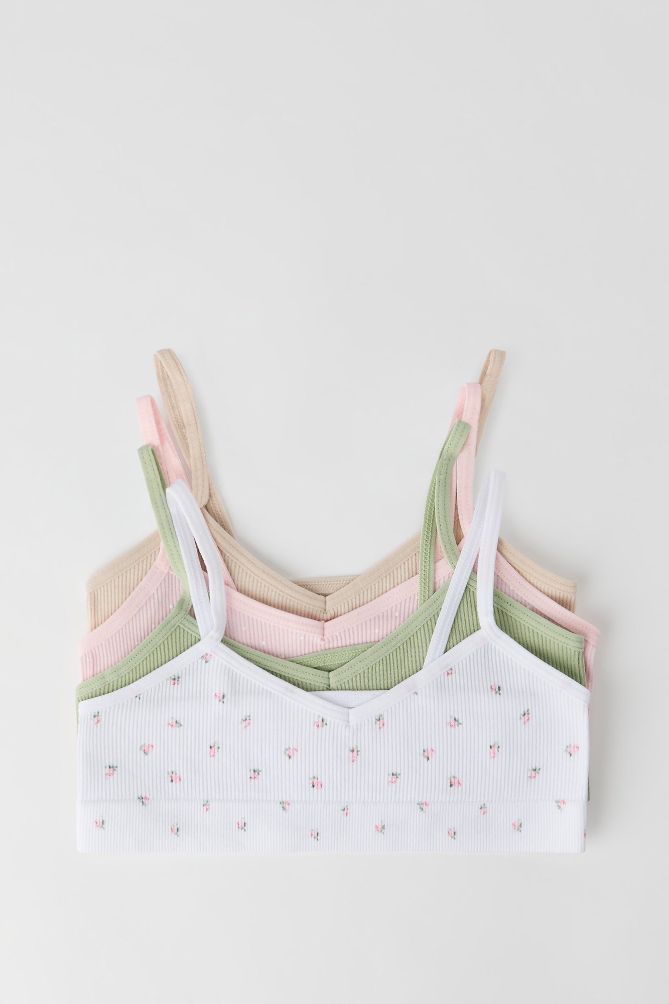 Girls Seamless Ribbed Bralette (4 Pack)