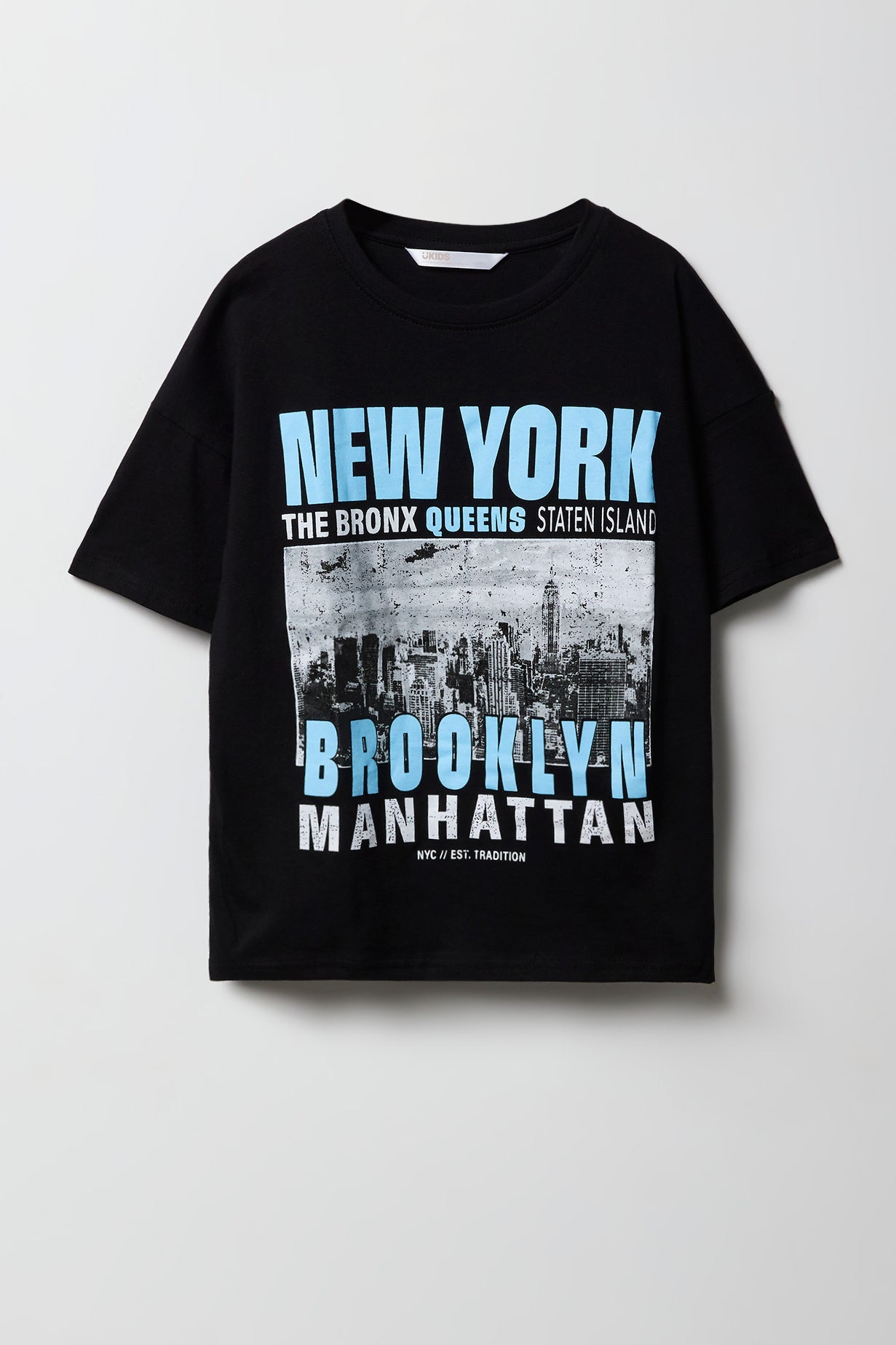 Kids Luxe Heavy Cotton Destination Graphic Oversized T-Shirt