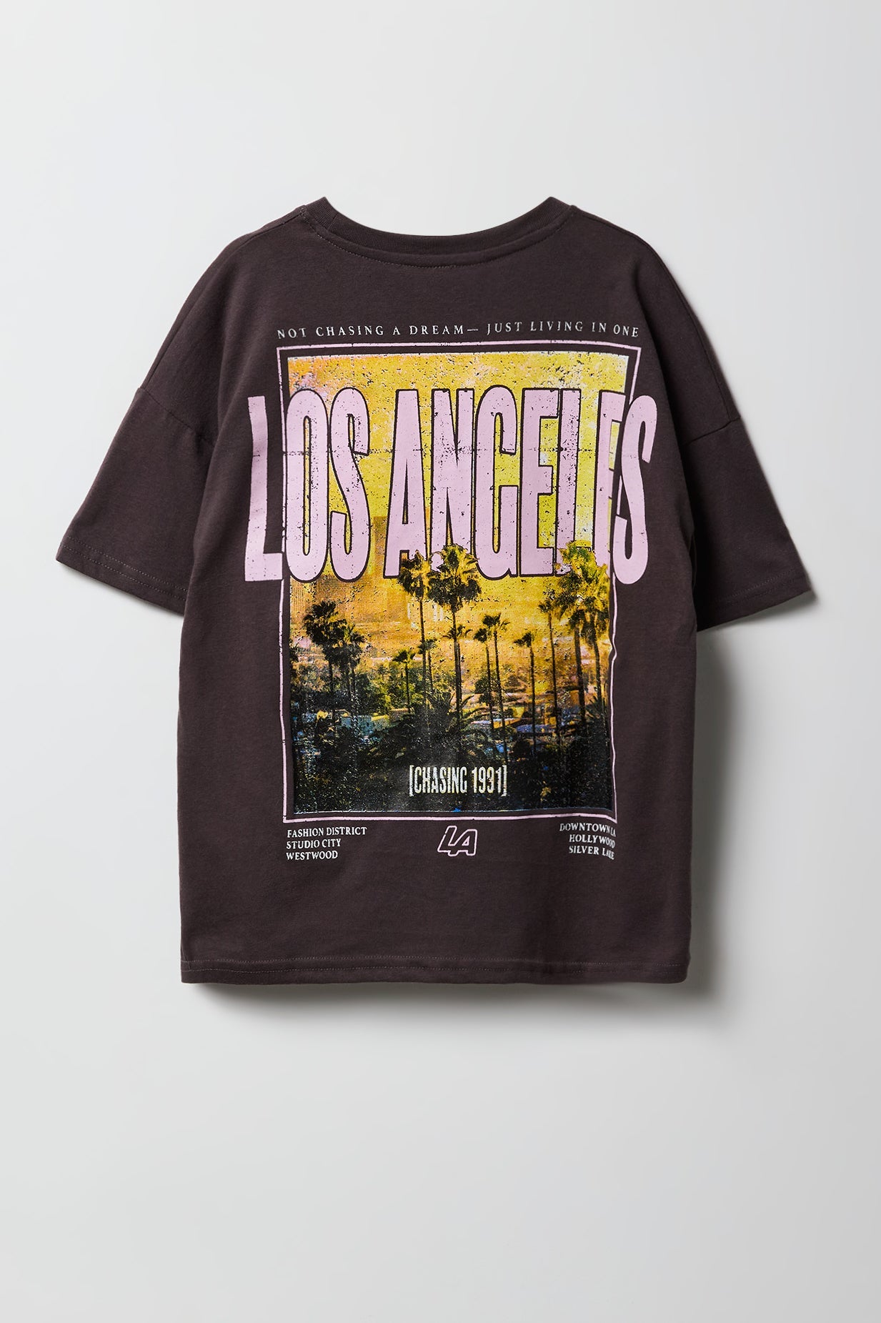 Kids Luxe Heavy Cotton Destination Graphic Oversized T-Shirt