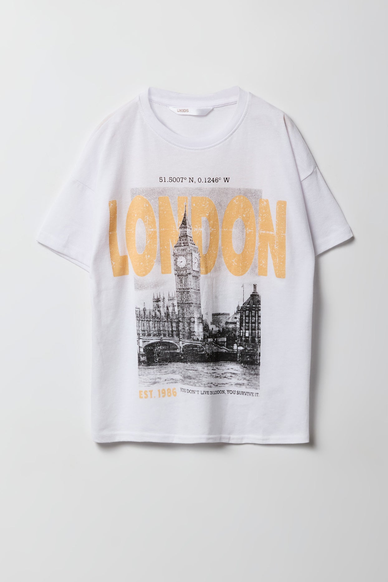 Kids Luxe Heavy Cotton Destination Graphic Oversized T-Shirt
