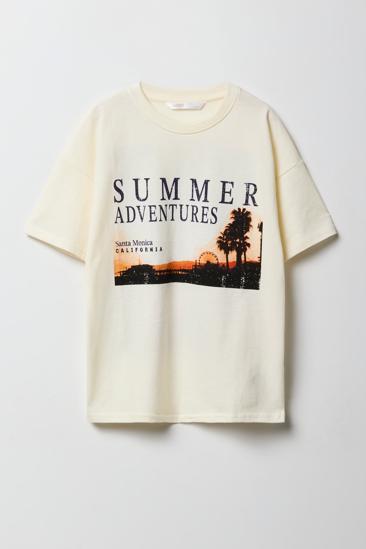 Kids Luxe Heavy Cotton Destination Graphic Oversized T-Shirt