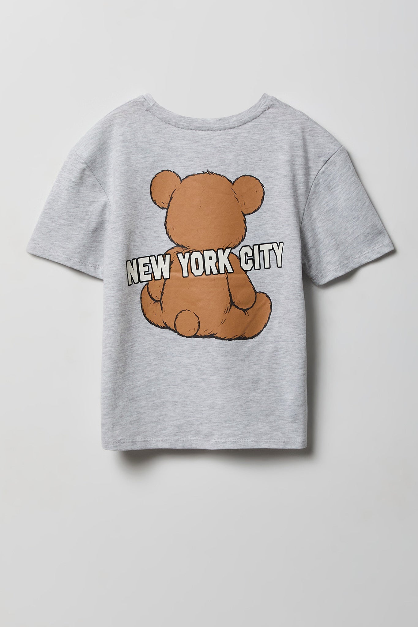 Girls Luxe Heavy Cotton Bear Graphic T-Shirt