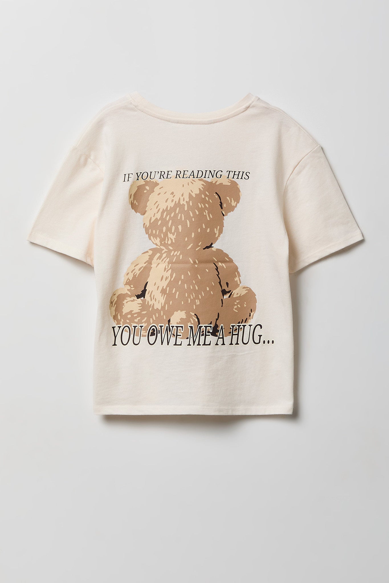 Girls Luxe Heavy Cotton Bear Graphic T-Shirt