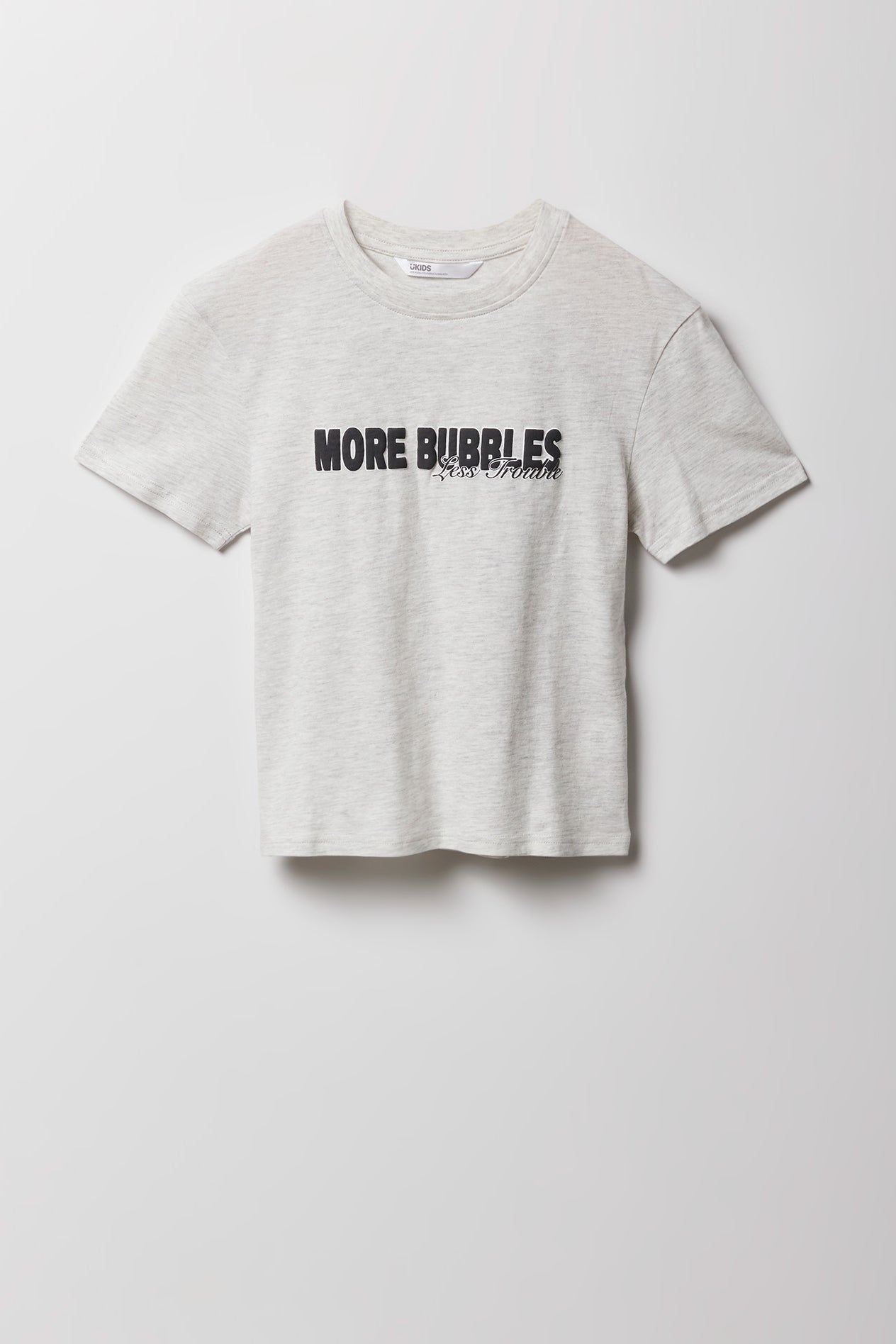 Girls Luxe Heavy Cotton Puff Print T-Shirt