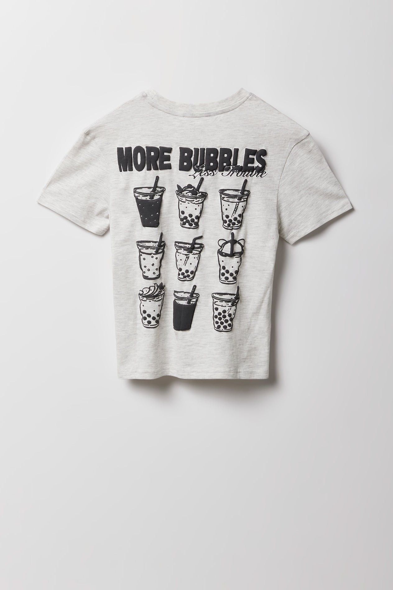 Girls Luxe Heavy Cotton Puff Print T-Shirt
