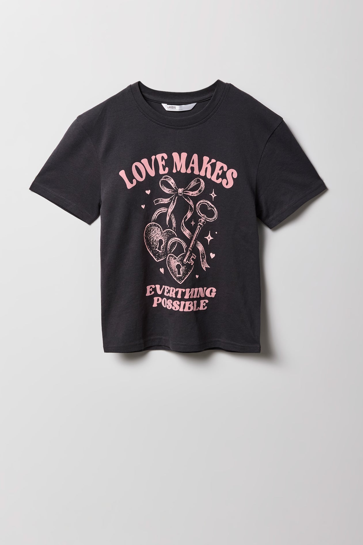 Girls Luxe Heavy Cotton Puff Print T-Shirt