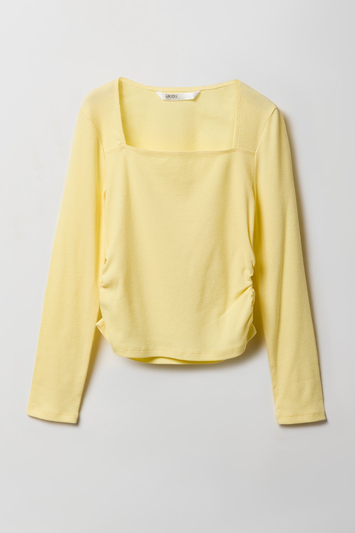 Girls Square Neck Long Sleeve Top