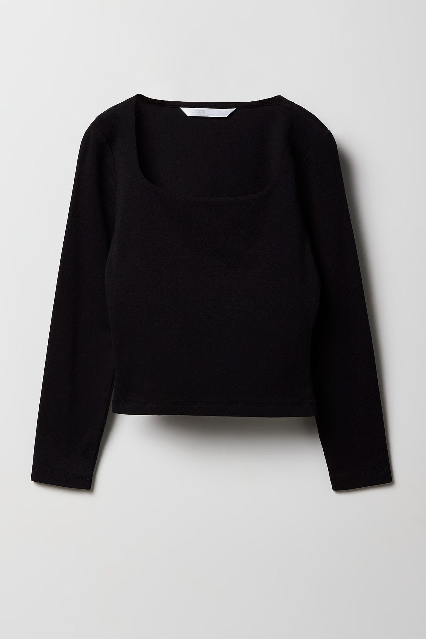 Girls Contour Square Neck Long Sleeve Top