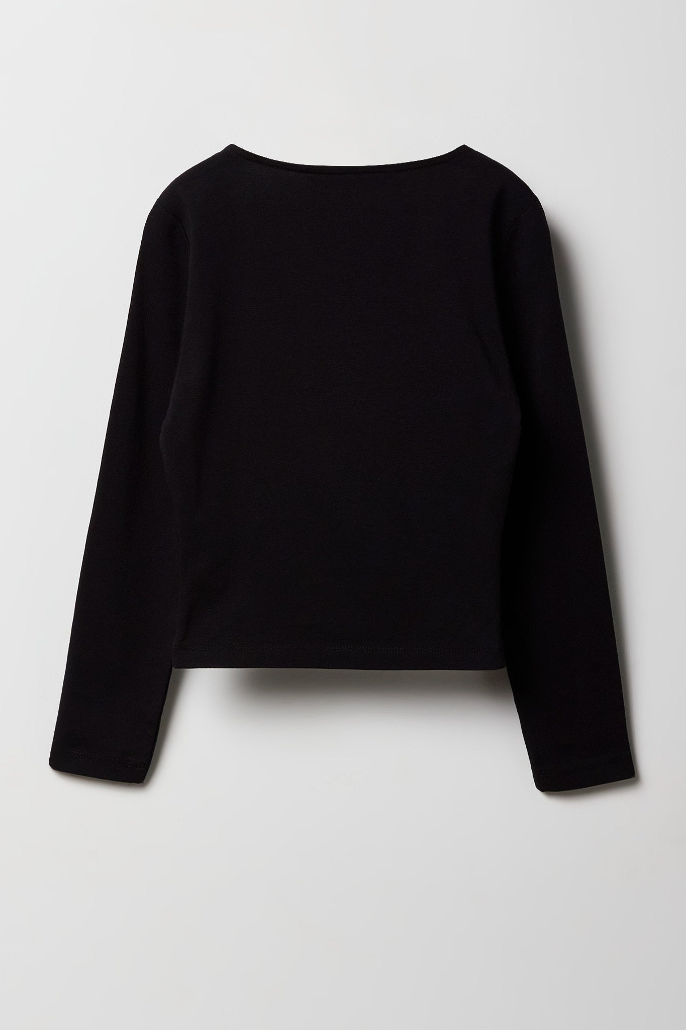 Girls Contour Square Neck Long Sleeve Top