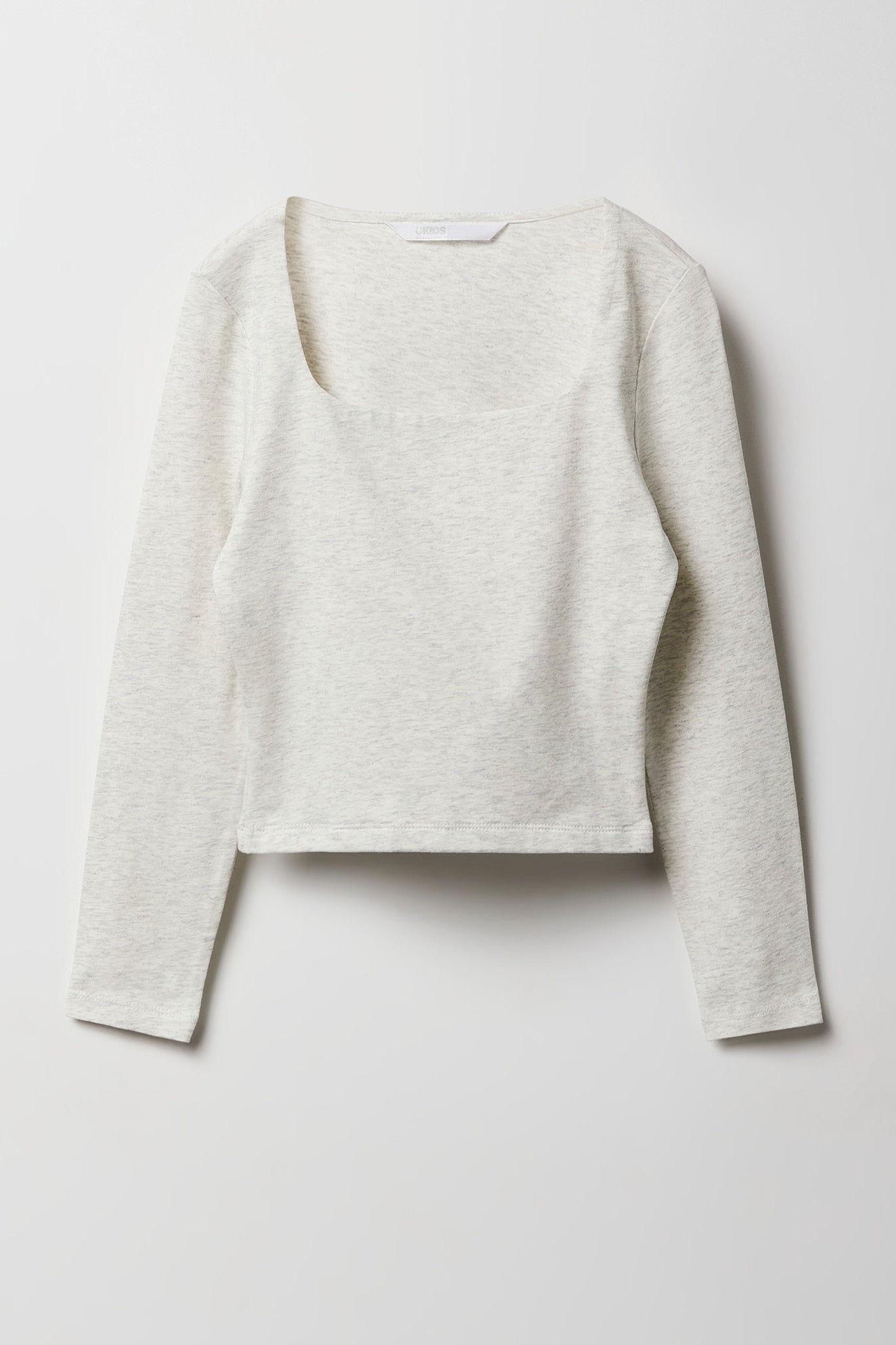 Girls Contour Square Neck Long Sleeve Top