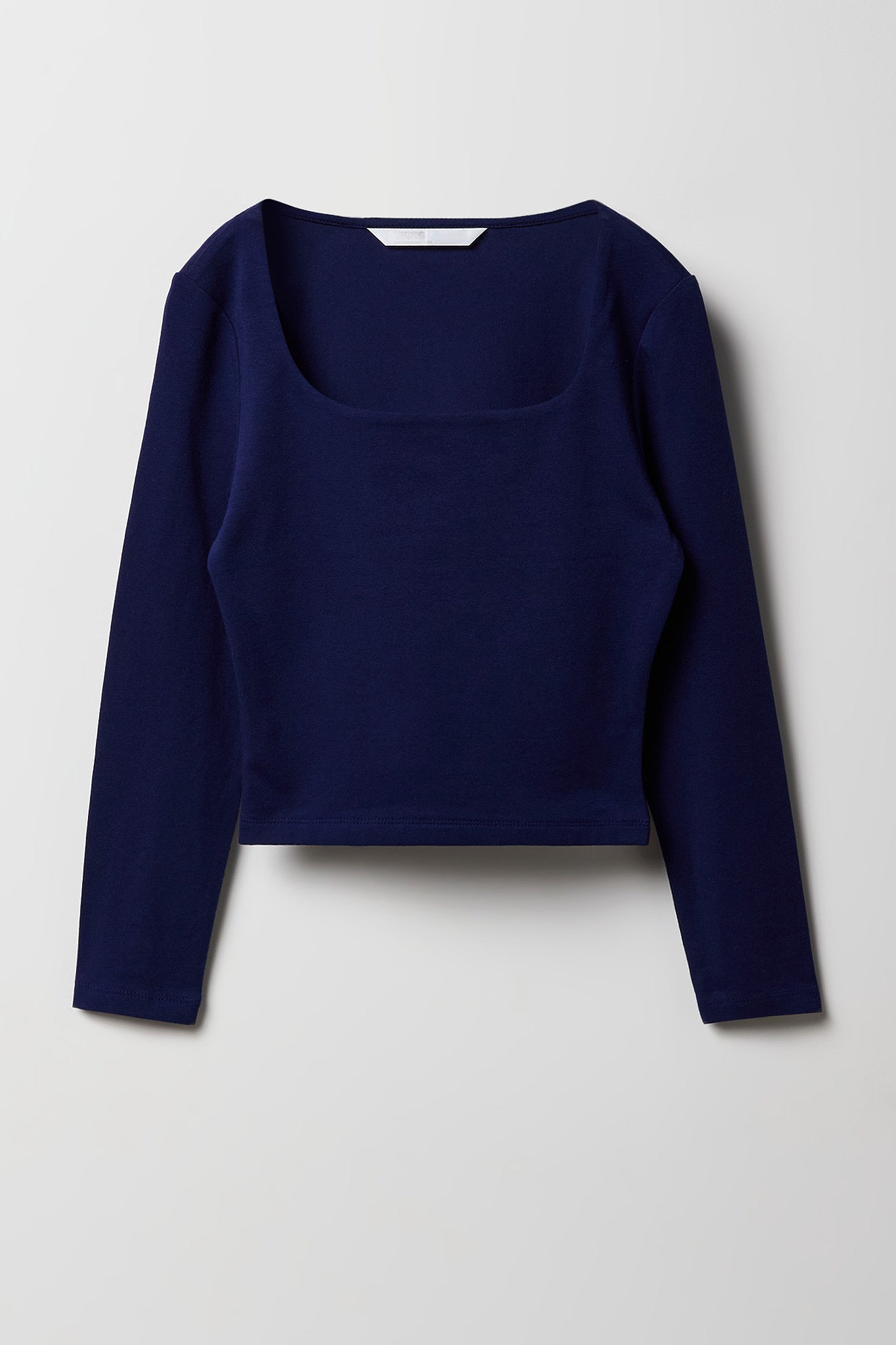 Girls Contour Square Neck Long Sleeve Top