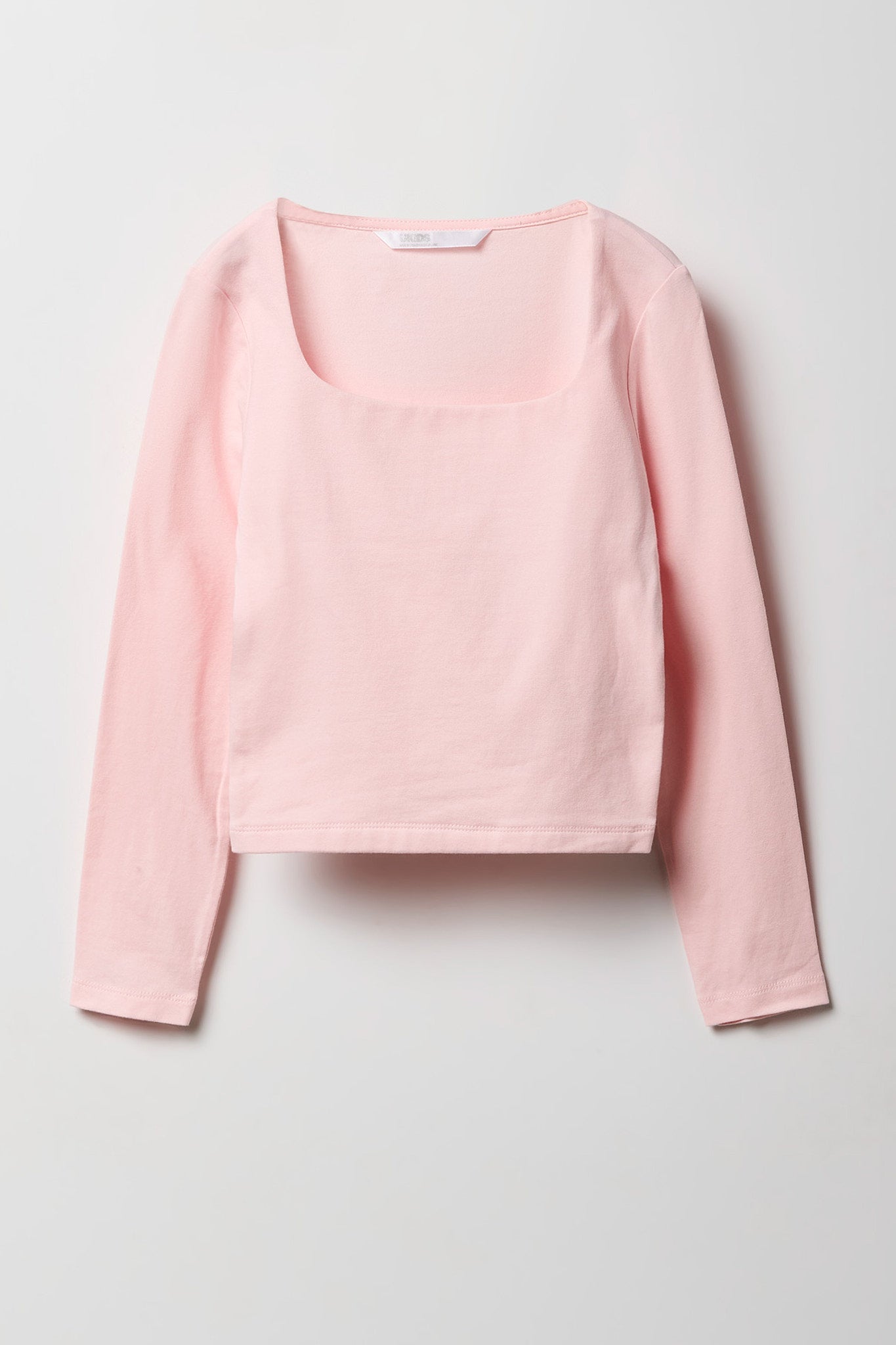 Girls Contour Square Neck Long Sleeve Top